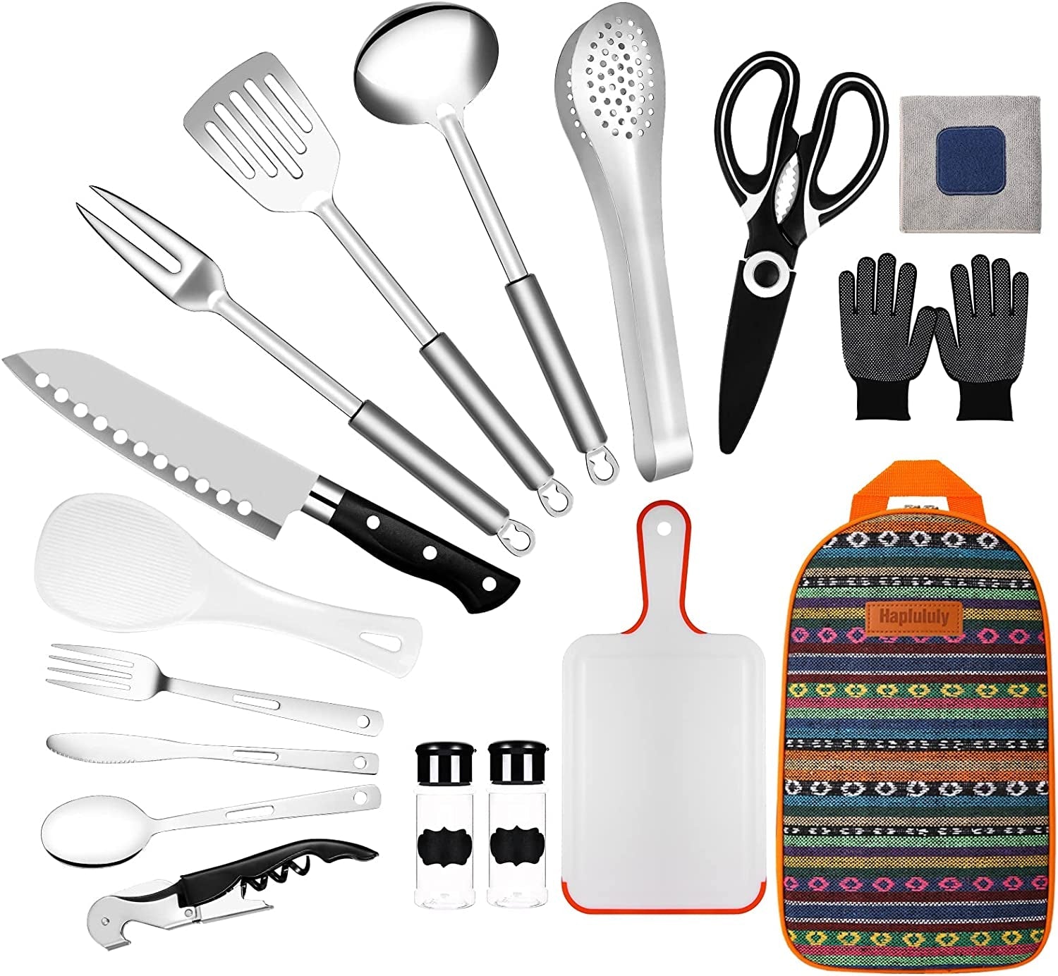 Camping Essentials Camping Accessories Gear Must Haves Camper Tent Camping Kitchen Rv Cooking Set Camping Cooking Utensils Set Supplies Gadgets Outdoor Stove Portable Picnic Gifts BBQ Stuff
