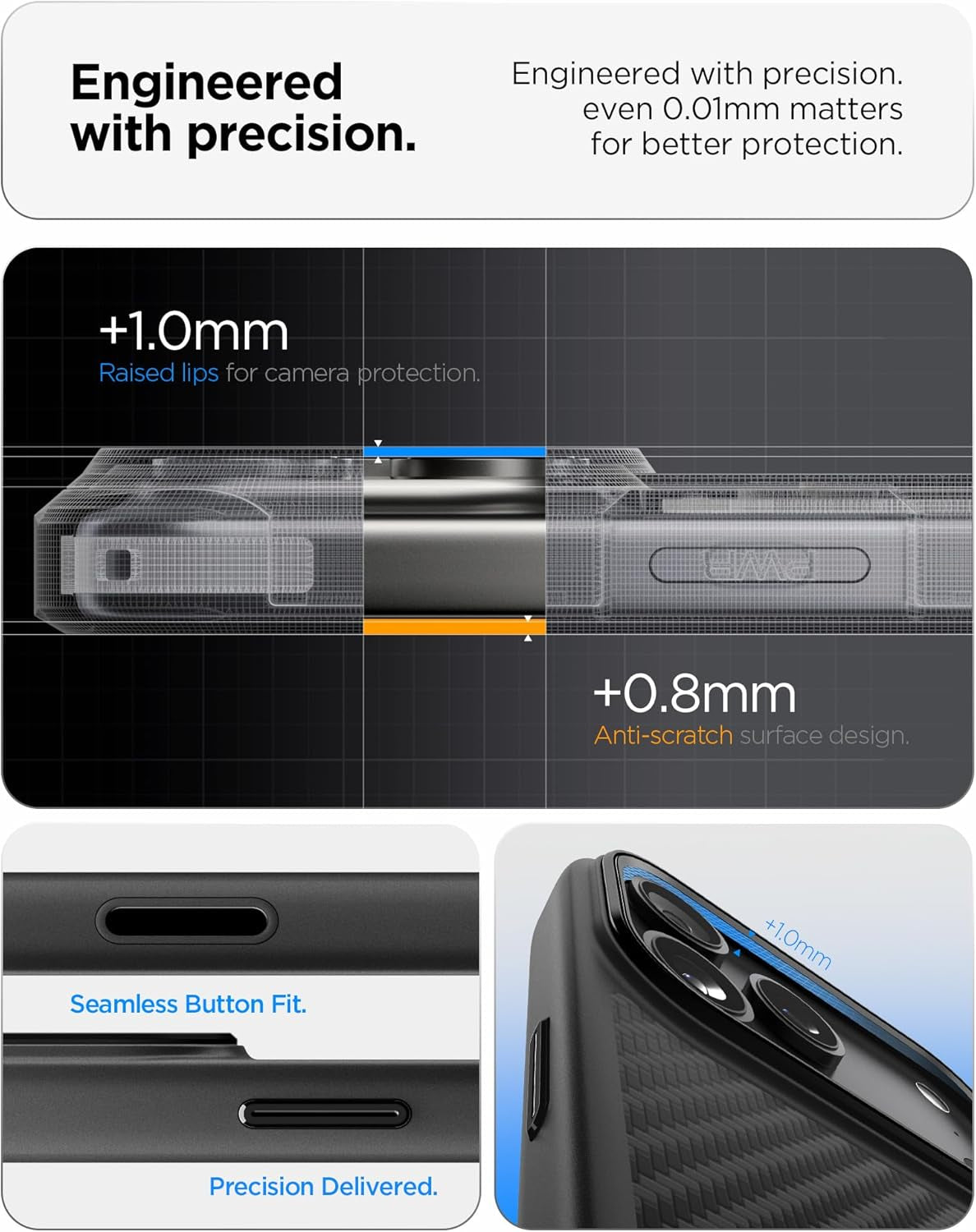 Spigen for Iphone 17 Pro Max Case, Enzo Aramid T [Camera Control Button] [Compatible with Magsafe] - Black Black