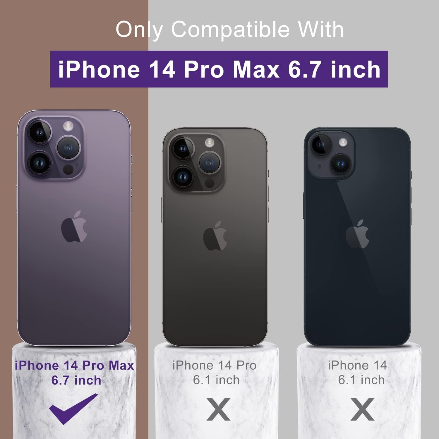 DEENAKIN Compatible with Iphone 14 Pro Max Case with Screen Protector,Enhanced Camera Cover,16Ft Drop Tested Soft Silicone Gel Rubber,Slim Protective Phone Case 6.7" Light Brown  DEENAKIN   