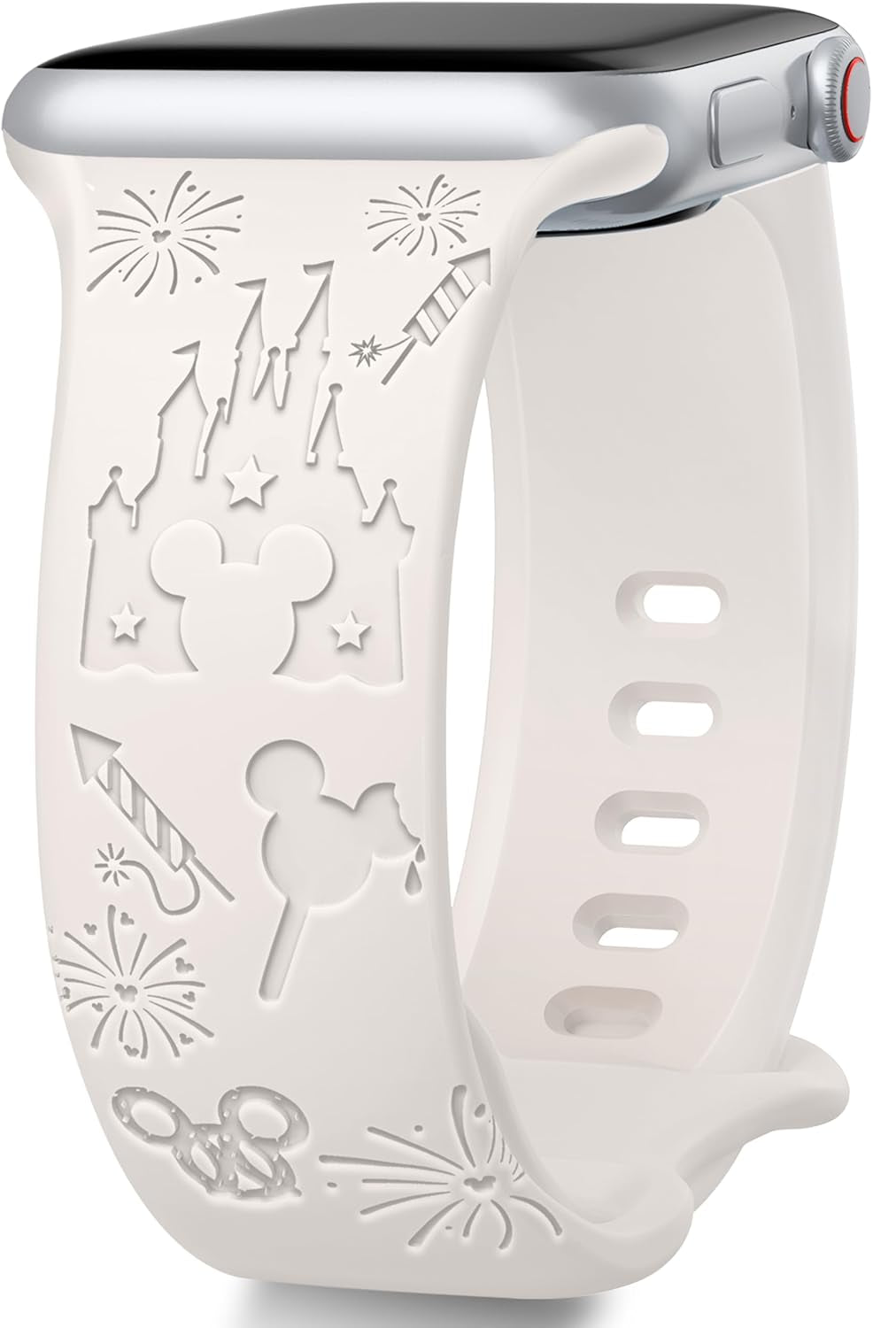 Cartoon Engraved Band Compatible with Apple Watch Bands 40Mm 38Mm 44Mm 45Mm 41Mm 42Mm 49Mm for Women, Soft Silicone Strap Cute Sport Wristband for Iwatch Series 9 8 7 6 5 Ultra 4 3 2 1 SE Ultra2