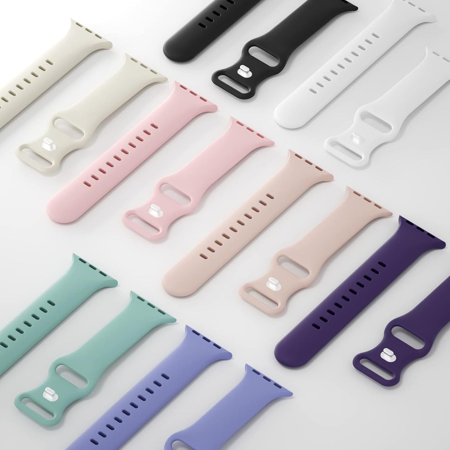 10 Pack Sport Bands for Apple Watch Band 40Mm 38Mm 41Mm 45Mm 44Mm 49Mm42Mm Women Men,Soft Silicone Waterproof Rubber Strap Wristbands for Iwatch Apple Watch Series Ultra SE 8 7 6 5 4 3 2 1 Band