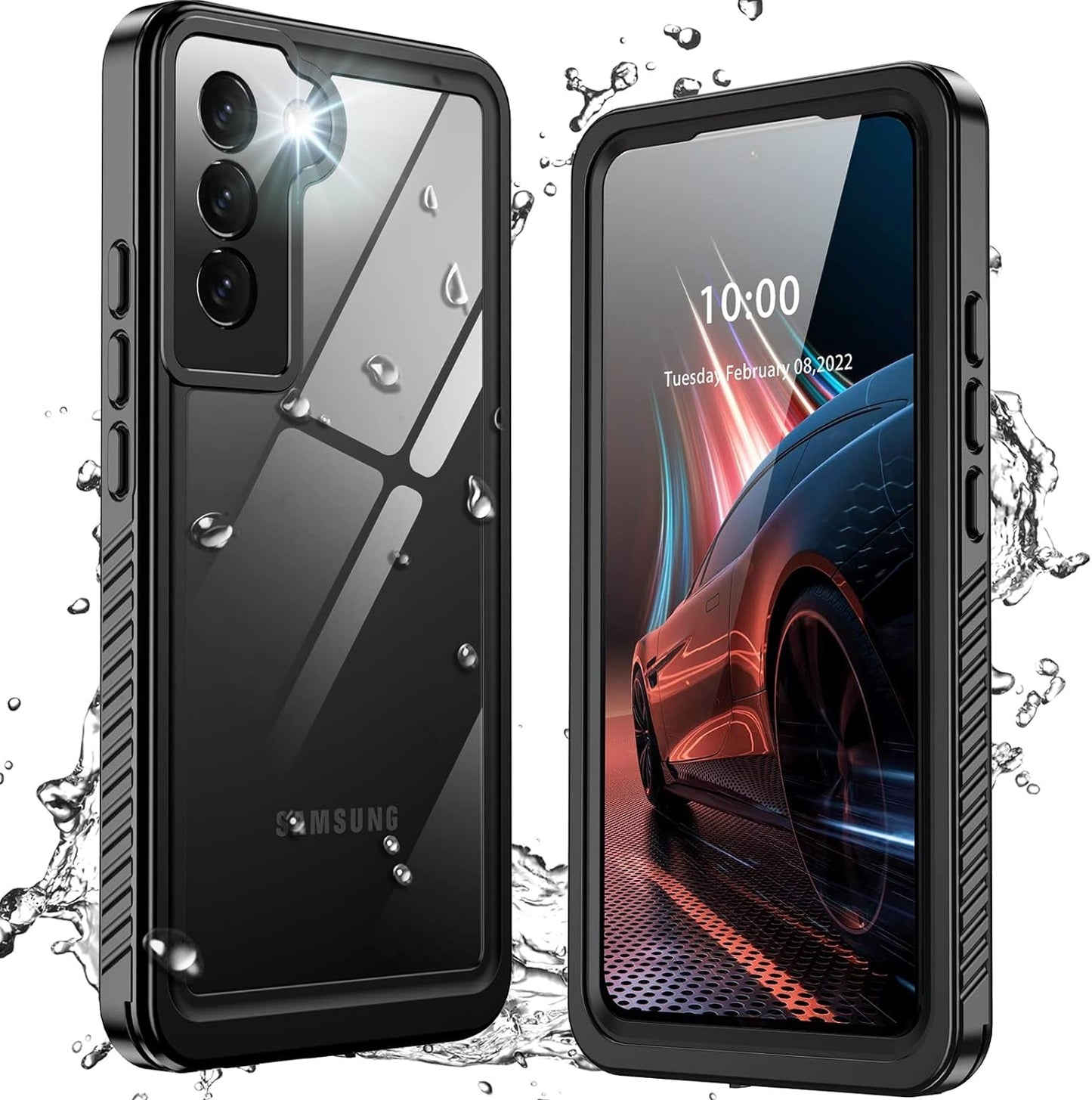 ANTSHARE for Samsung Galaxy S22+ plus Case Waterproof, Full Body Protective Built-In Screen Protector Dustproof Dropproof Heavy Duty Shockproof IP68 Waterproof Clear Case for S22+ plus 5G 6.5Inch