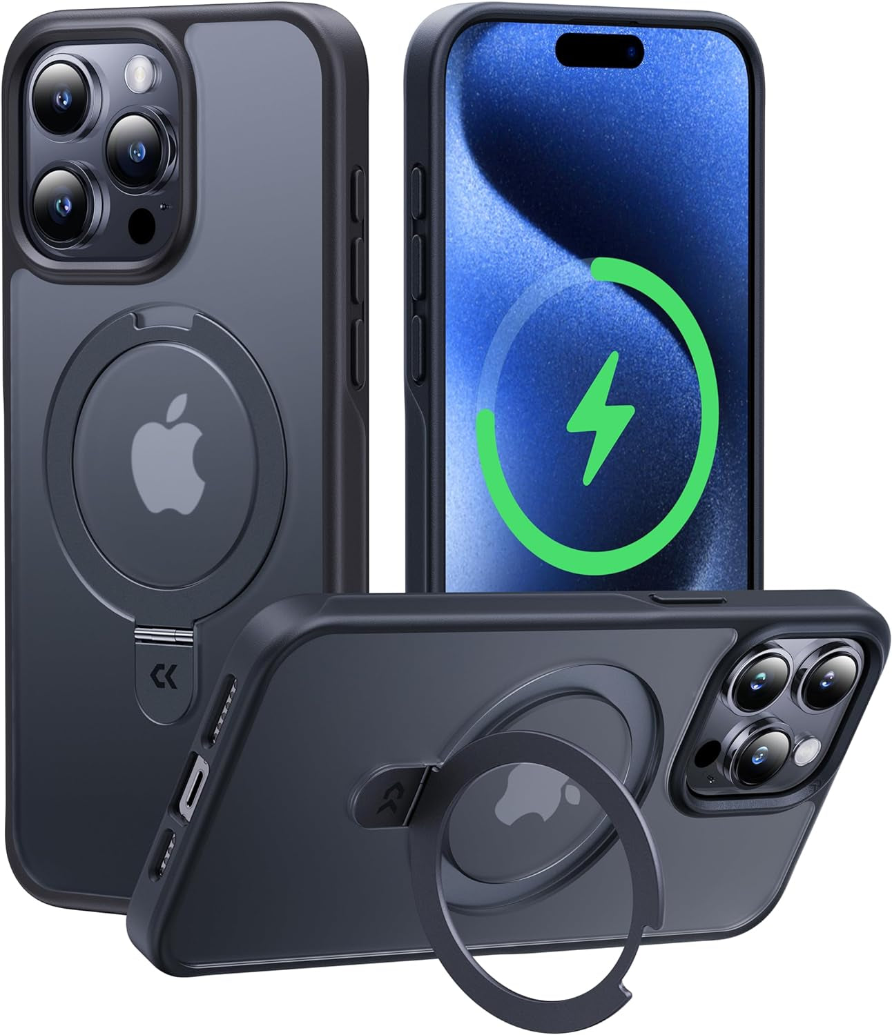 CASEKOO for Iphone 14 Pro Case with Magnetic Ring Stand [Military Drop Protection] [Compatible with Magsafe] Shockproof Slim Translucent Matte Phone Cases 6.1 Inch 2022, Purple  CASEKOO   