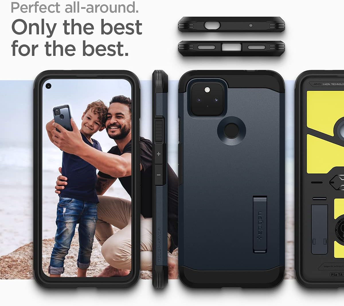 Spigen Tough Armor [Extreme Protection Tech] Designed for Google Pixel 5A 5G Case (2021) - Metal Slate  Spigen   