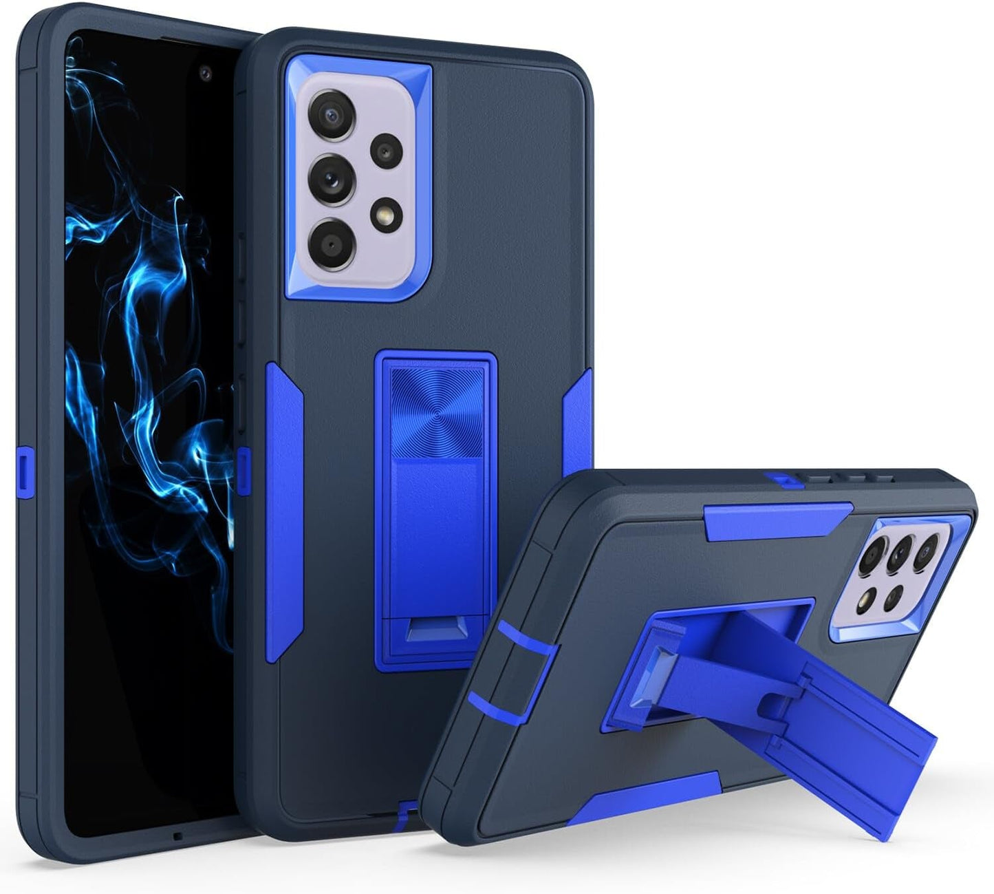 Designed for Samsung Galaxy A53 5G Kickstand Case with Military Grade Drop Protection Work with Magnetic Car Mount, Dustproof Waterproof Hybrid Hard PC Case for Men Women - Black