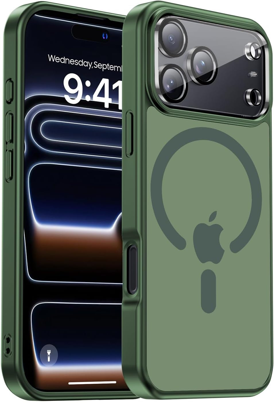 For Iphone 17 Pro Max Case with Camera Lens Protector[10Ft Military-Grade Protection] Compatible with Fit Magsafe Shockproof Slim Thin Cover Case for Iphone 17 Pro Max 6.9 Inch, Orange Bumper