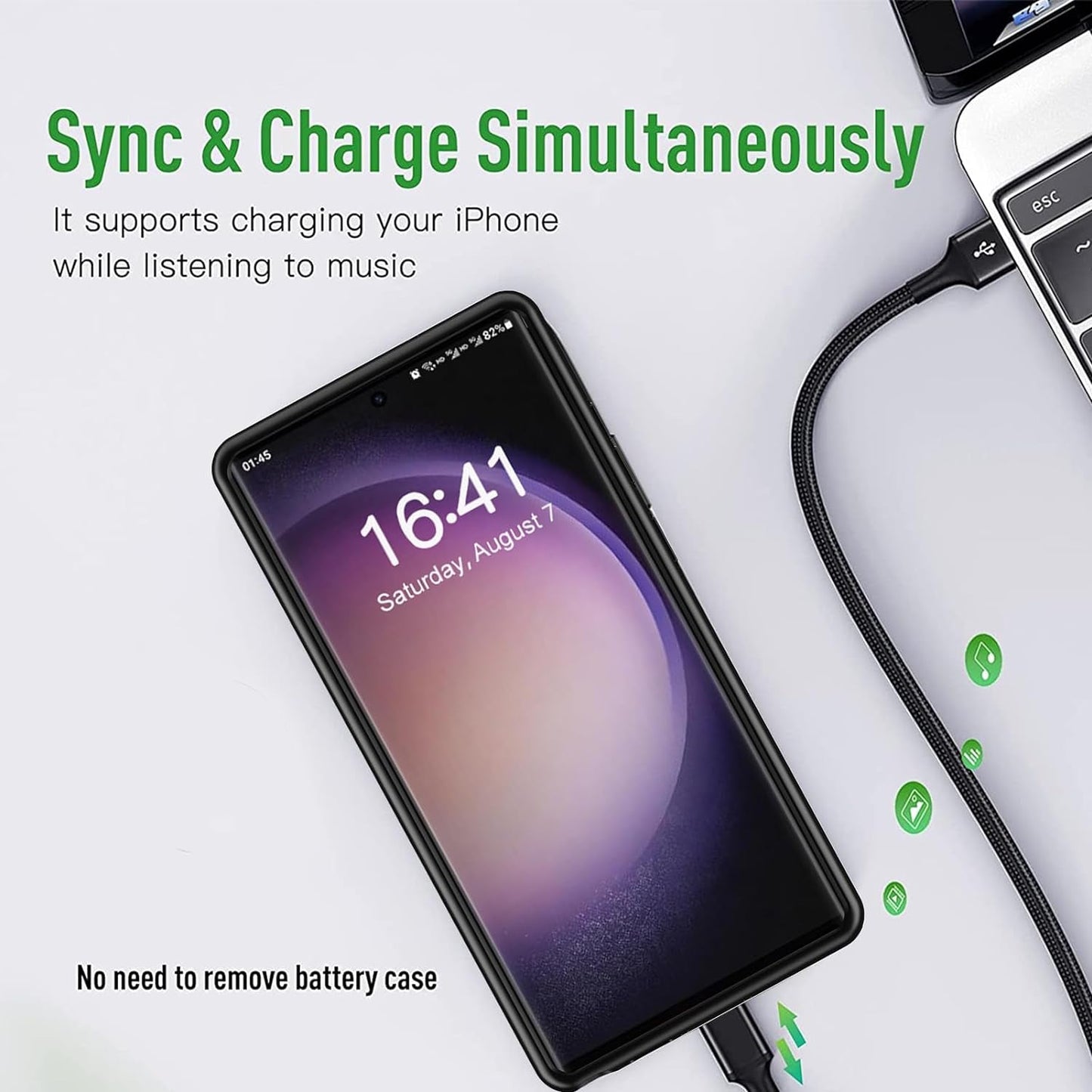 Battery Case for Galaxy S22 Ultra/S23 Ultra, 12000Mah Extended Portable Protective Case Backup Power Bank Wireless Charger Case Compatible with Galaxy S22 Ultra/S23 Ultra 6.8 Inch Charging Case-Black