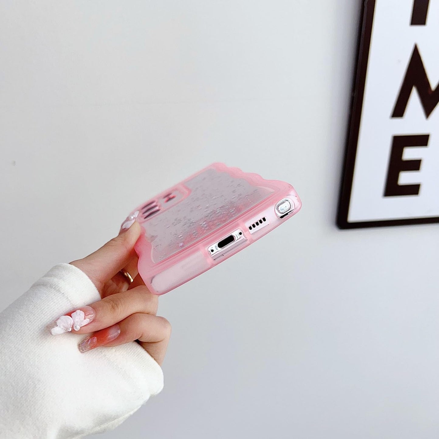 Compatible with Galaxy A53 5G Case for Women Girls Glitter Sparkly Bling Camera Lens Protector Cute Curly Wave Frame Shockproof Protective Cover Phone Case for Samsung Galaxy A53 5G(BLUE)