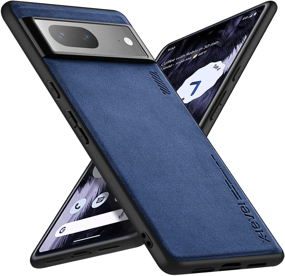 X-Level Google Pixel 8 Pro Case Drop Protective Thin Dual Layer Shockproof Bumper Phone Cases Full Body Rugged Hard PC Back Anti-Scratch Microfiber Surface with Grip with Soft Edge Slim Cover-Blue  pipilu Blue Pixel 7 