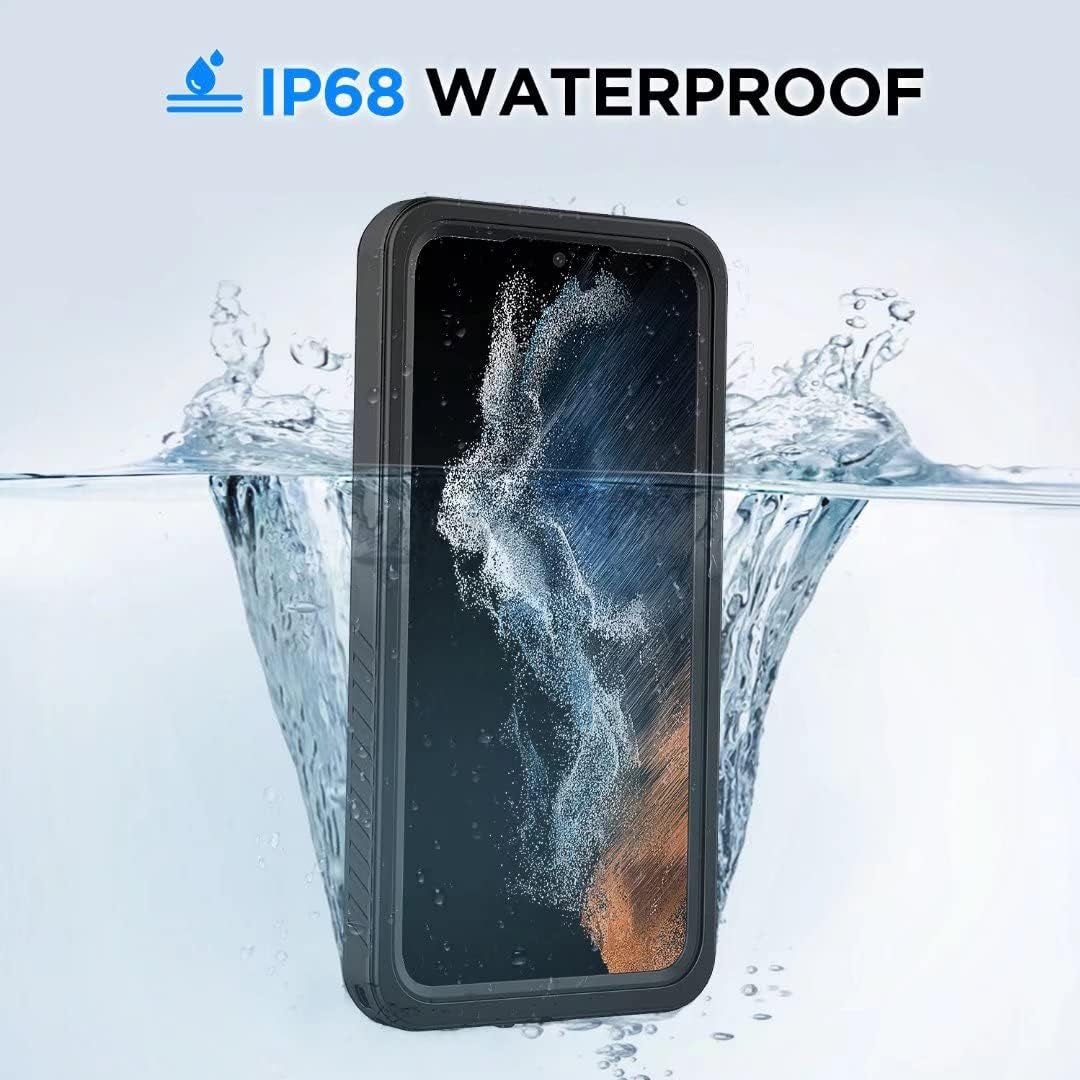 For Samsung Galaxy S22 Case, Waterproof Galaxy S22 Case with Built-In Screen Protector, Shockproof Dustproof Heavy Duty Full Body Protective Case for Samsung Galaxy S22 5G 6.1" 2022 Black