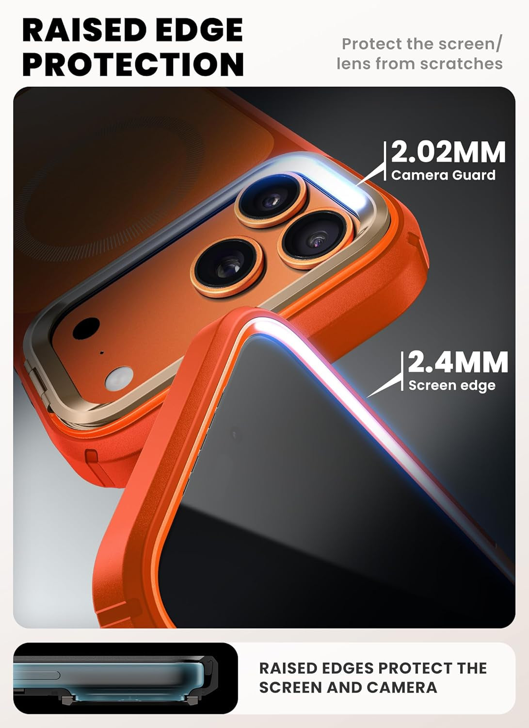 I-Blason for Iphone 17 Pro Max Case Magsafe with Stand [9H+ Tempered Glass Screen Protector] [Camera Control Button Cover] Military-Grade Protection Full-Body Heavy Duty Magnetic Case, Coral