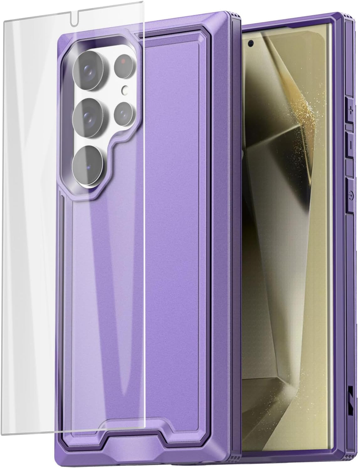 Aicase for Samsung Galaxy S24 Ultra Case with Glass Screen Protector,Heavy Duty Drop Protection Full Body Rugged Shockproof Military Protective Tough Durable Cover for Galaxy S24 Ultra 6.8" 5G 2024_1