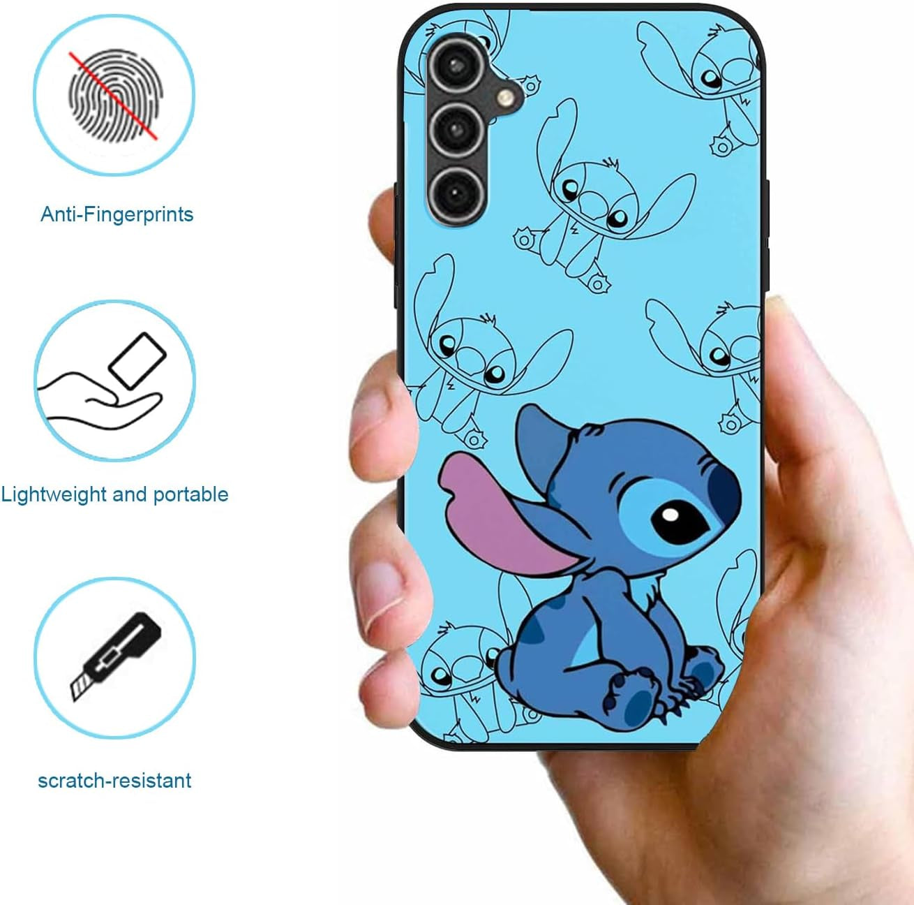2 Pack Cute Funny Cartoon Phone Case for Samsung Galaxy S23 FE 5G Slim Soft TPU Full Protective Shockproof Anime Case for Kids Adults Women Men for Samsung Galaxy S23 FE 5G(Blue)