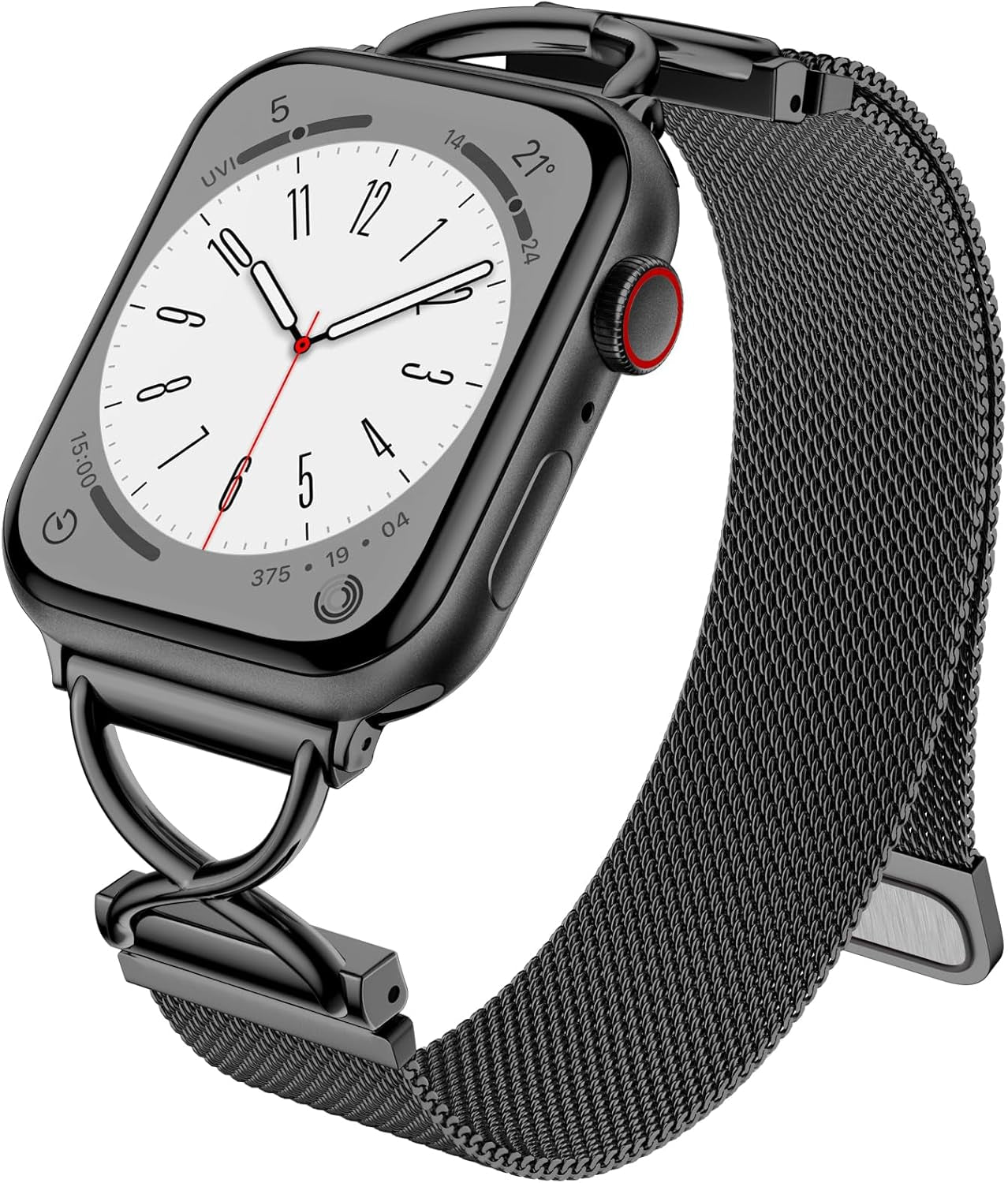 Dirrelo Metal Band Compatible for Apple Watch Bands for Women 40Mm 41Mm 38Mm 44Mm 45Mm 42Mm 49Mm, Mesh Magnetic Strap with X-Shape Stainless Steel Clasp for Iwatch Ultra 2, Series 9/8/7/6/5/4/3/2/1/SE