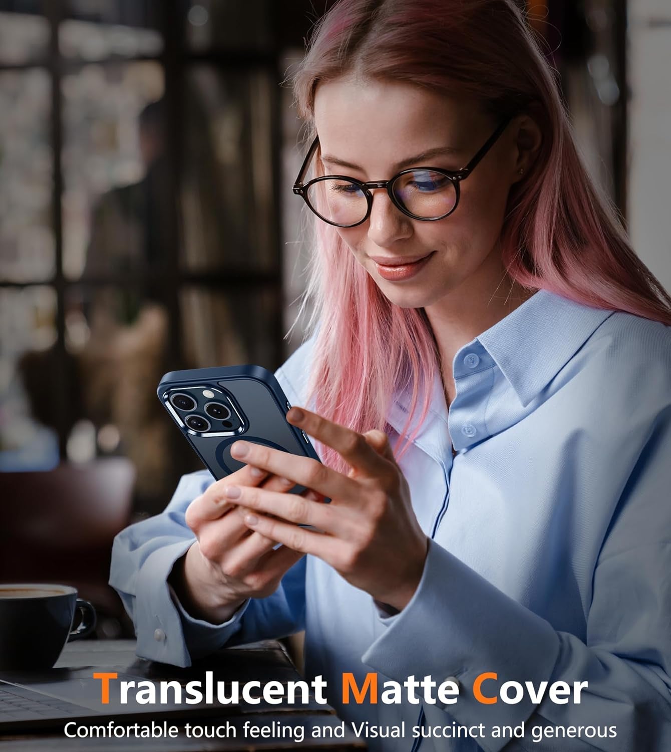 FNTCASE for Iphone 15 Pro Case: Strong Magnetic Slim Translucent Matte Case | Military-Grade Rugged Shockproof Drop Protection & Anti-Fingerprint Lightweight Thin Frosted Cell Phone Cover  FNTCASE   