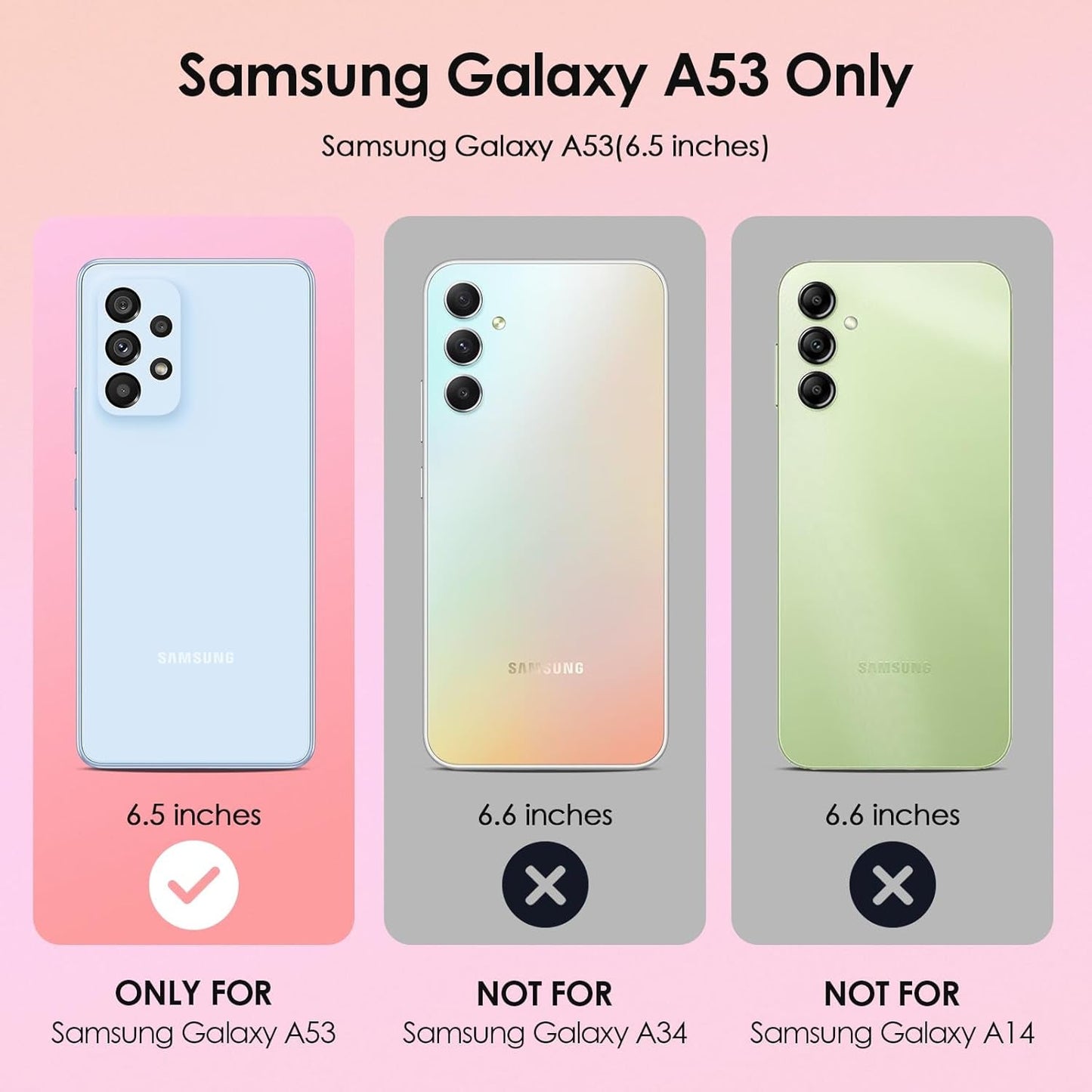 Case Compatible with Samsung Galaxy A53 5G (2022 Released), Marble Stylish Slim Soft TPU, Full Body Protective with Built-In Screen Protector, Shockproof Cover for A53, Black & Pink