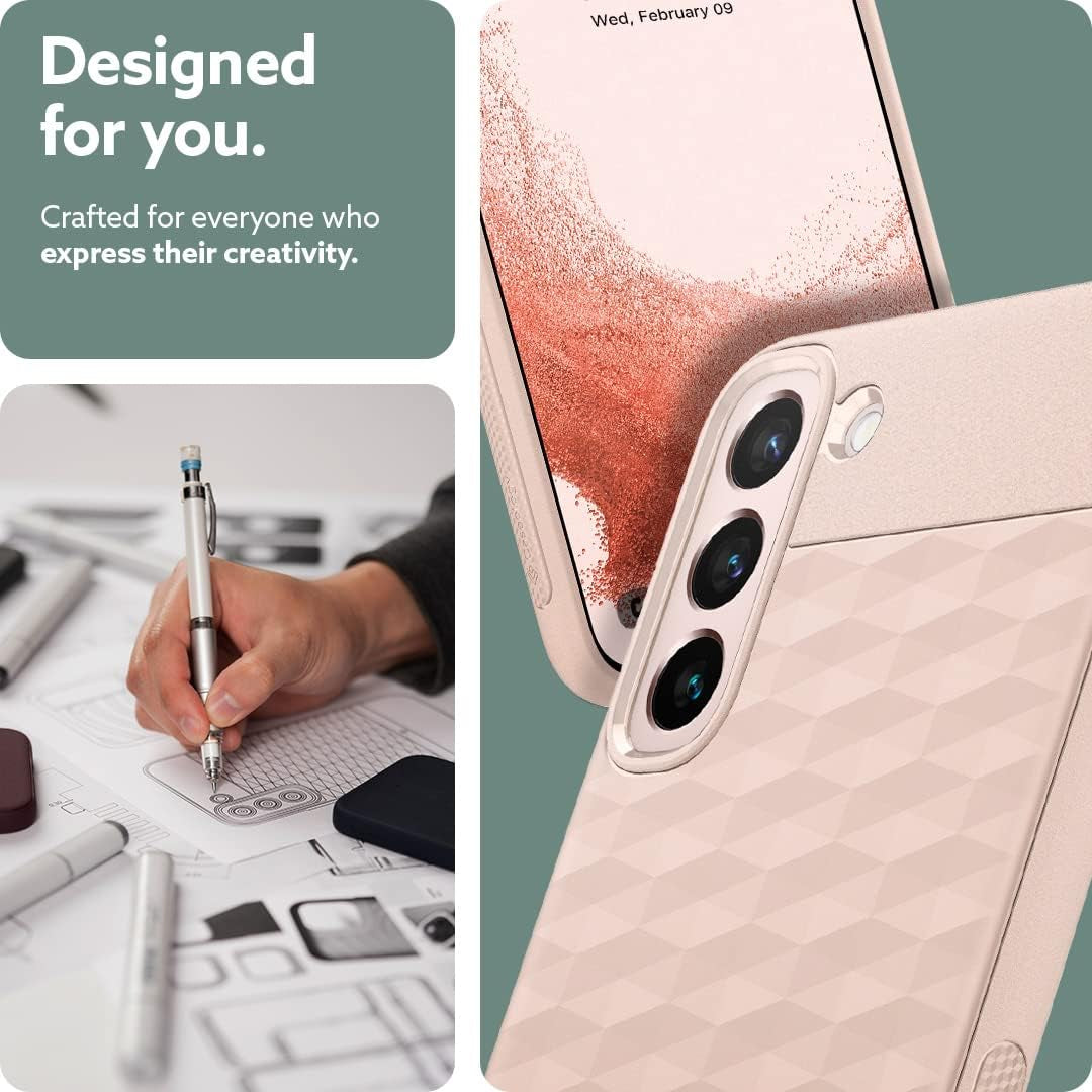 Caseology Parallax for Galaxy S22 Case, Enhanced Ergonomic Design - Indi Pink