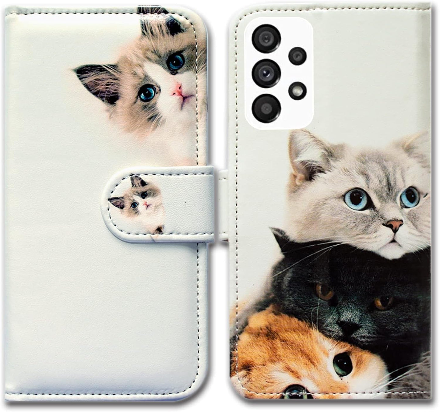 Bcov Galaxy A53 Case, Black Bird Green Leather Flip Phone Case Wallet Cover with Card Slot Holder Kickstand for Samsung Galaxy A53 5G