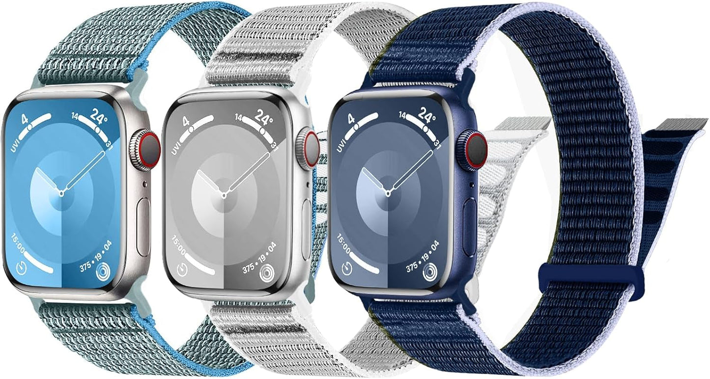 DOBSTFY Bands Compatible with Apple Watch Band 40Mm 38Mm 41Mm 42Mm 44Mm 45Mm 49Mm for Women Men,Nylon Watch Band for Iwatch Series 9 8 7 6 5 4 3 2 SE Ultra/Ultra 2