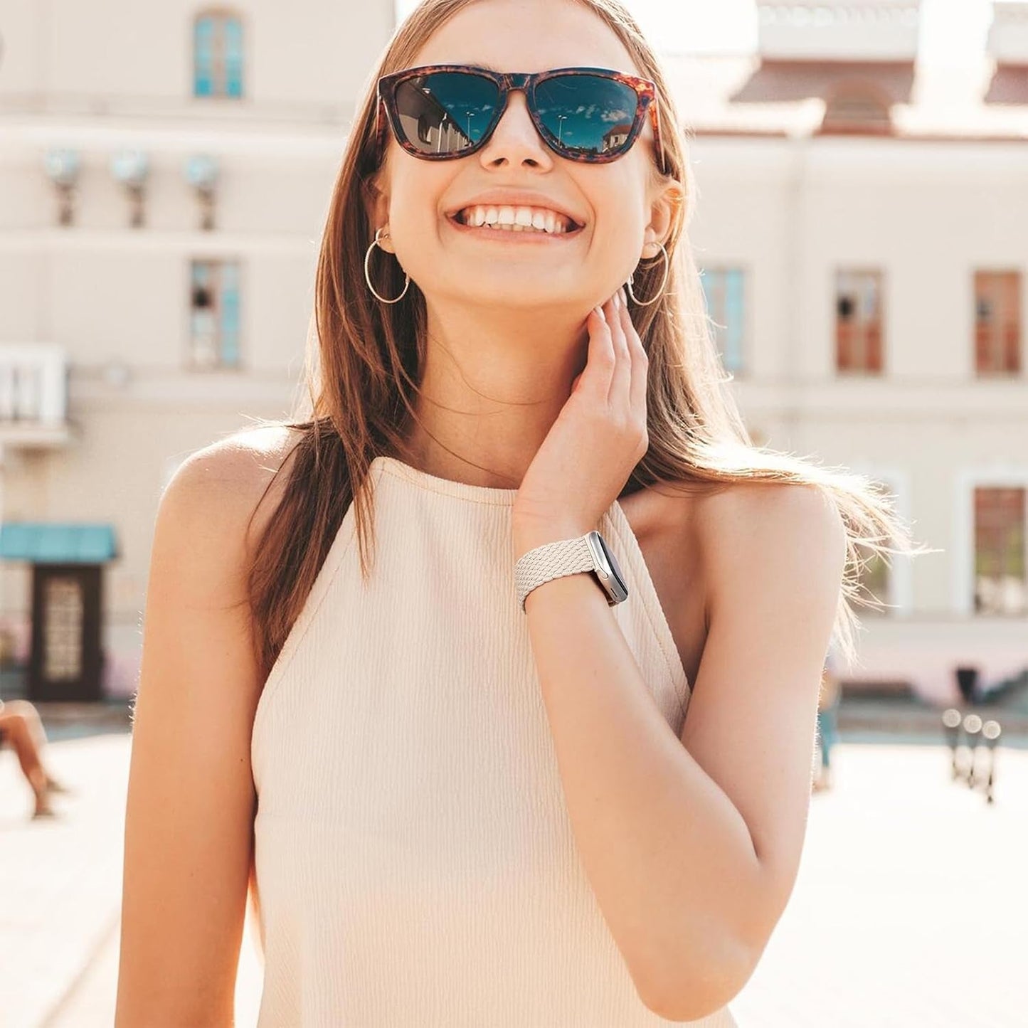 Braided Bands Compatible with Apple Watch Band 38Mm 40Mm 41Mm 42Mm 44Mm 45Mm 49Mm Women Men, Adjustable Stretchy Soft Nylon Strap for Iwatch Series 9 8 7 6 5 4 3 2 1 SE Ultra/Ultra 2