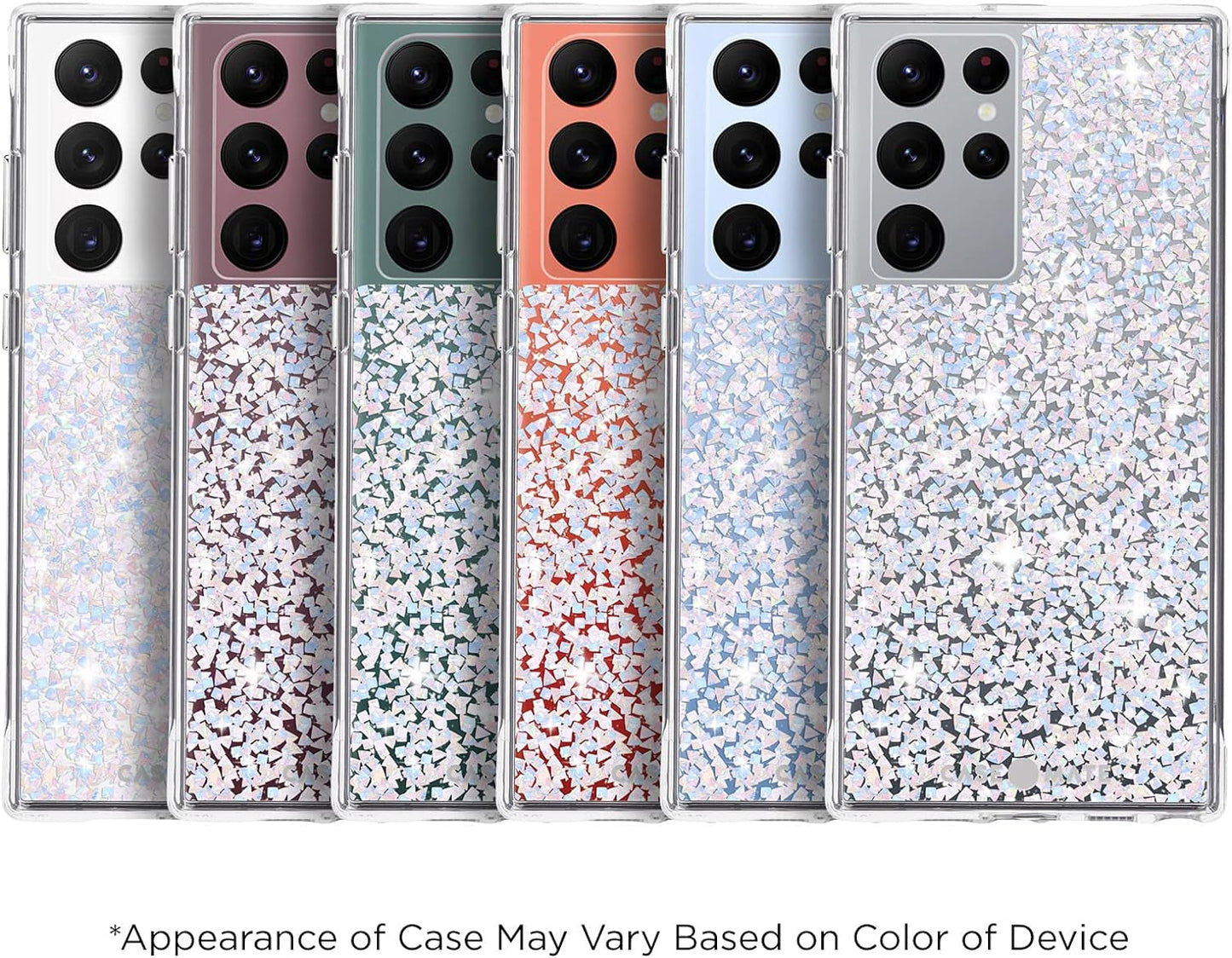 Case-Mate - TWINKLE - Case for Samsung Galaxy S22 Ultra - Reflective Foil Elements - 10 Ft Drop Protection - 6.8 Inch - Stardust