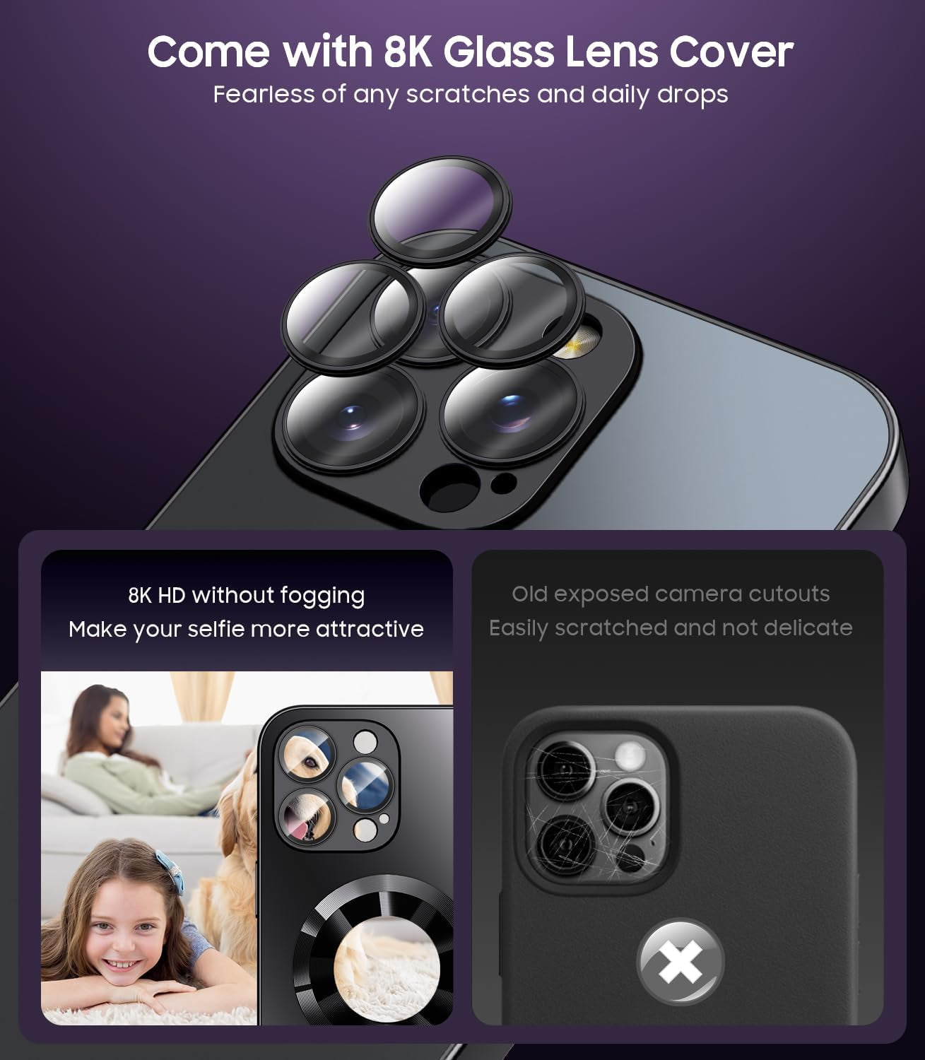 LEKEVO for Iphone 14 Pro Max Case, Compatible with Magsafe, Built-In Camera Lens Protector, Logo View, Magnetic Shockproof Slim Thin Phone Cover, Black  LEKEVO   