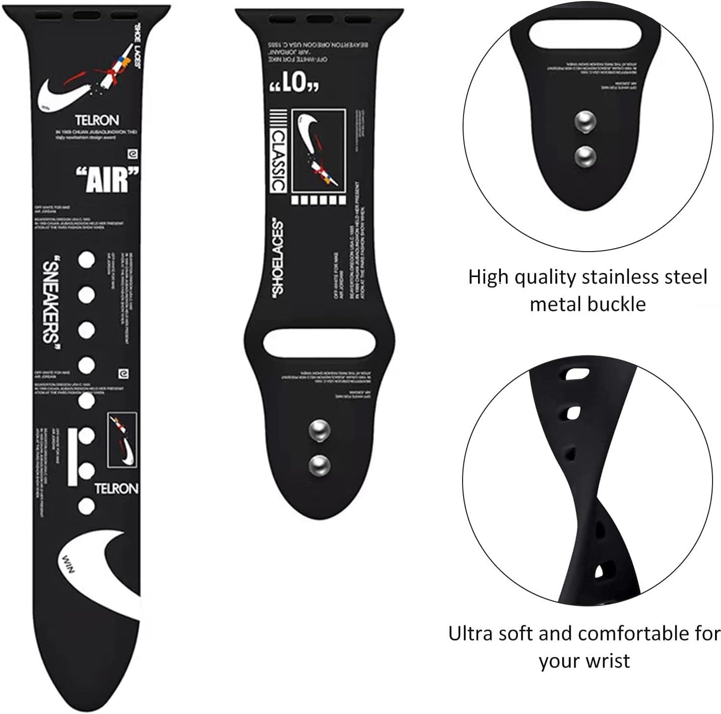 2 Pack Sport Silicone Band Compatible with Apple Watch Band 38Mm 40Mm 41Mm 42Mm 44Mm 45Mm 49Mm Iwatch Ultra 2/Ultra Series 9/8/7/6/5/4/3/2/1 Women Men