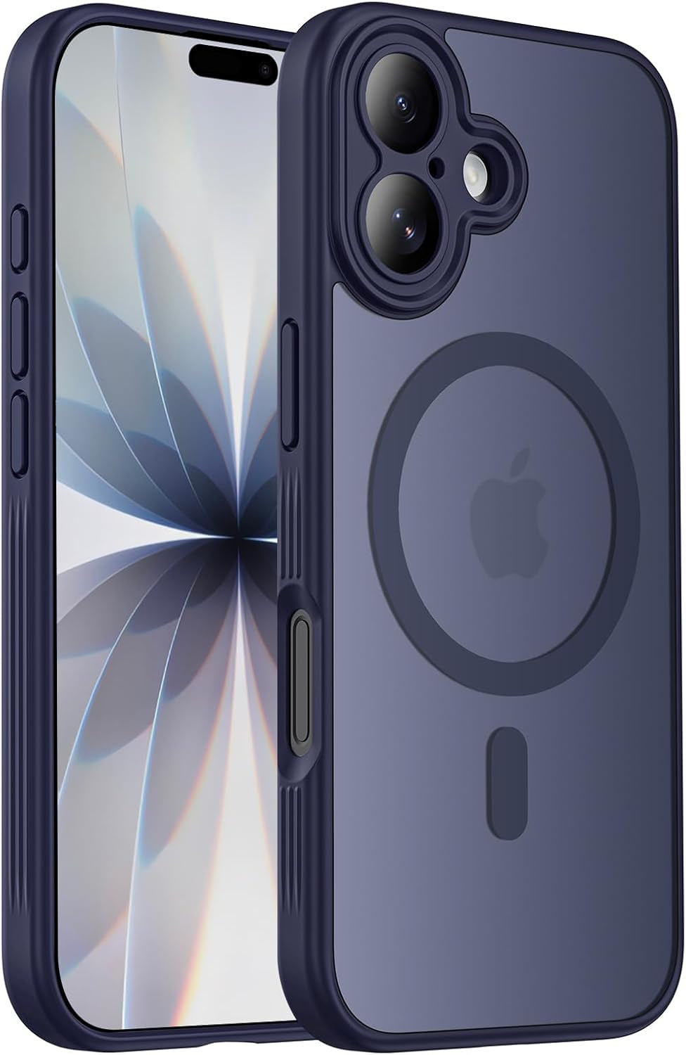 Designed for Iphone 17 Pro Max Case, Compatible with Magsafe, [Camera Protection] [15FT Military Drop Protection] Shockproof Translucent Matte Anti-Slip Phone Case, 6.9", Deep Blue