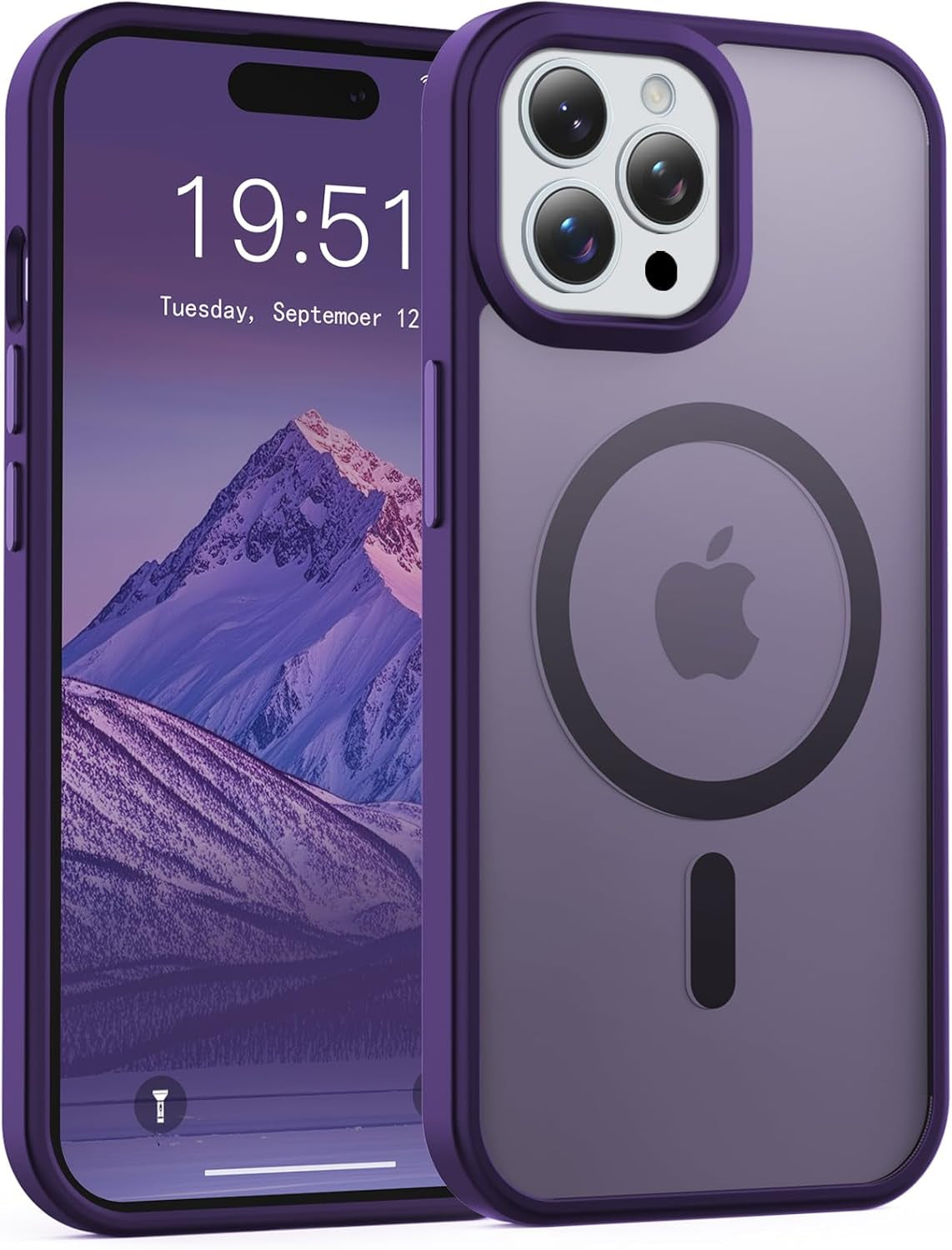 Temdan for Iphone 17 Pro Max Case Clear with Screen Protector, Compatible with Magsafe, Anti-Yellowing, Military-Grade Protection, Shockproof Slim Magnetic Phone Case Cover, Transparent