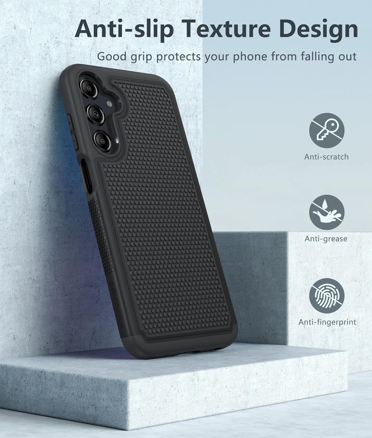 FNTCASE for Samsung Galaxy A25 Case: Galaxy A25 5G Phone Case Dual Layer Protective Phone Cover Rugged Full Body Drop Protection Shockproof Phone Case(Black)