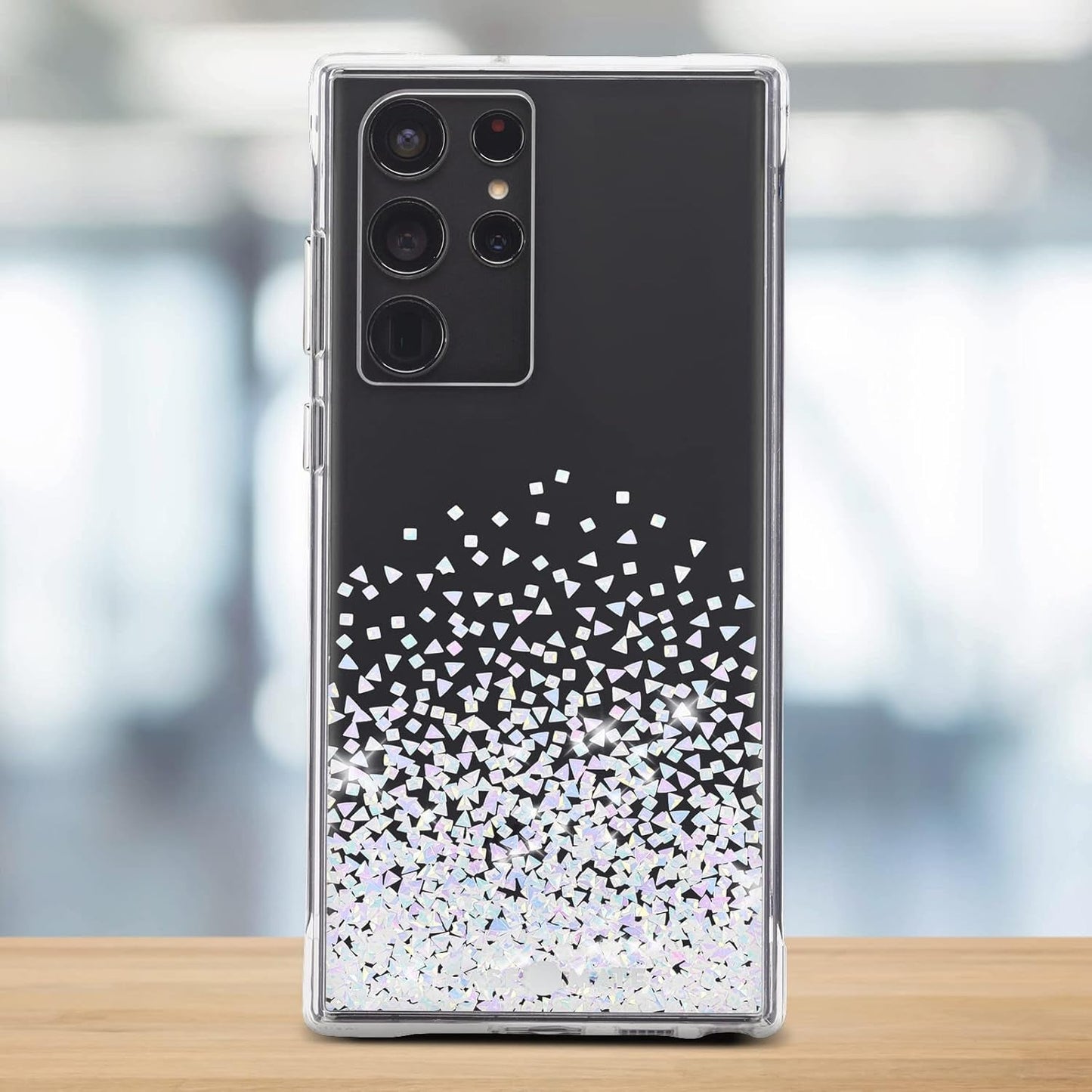 Case-Mate - TWINKLE OMBRE - Case for Samsung Galaxy S22 Ultra - Reflective Foil Elements - 10 Ft Drop Protection - 6.8 Inch - Stardust