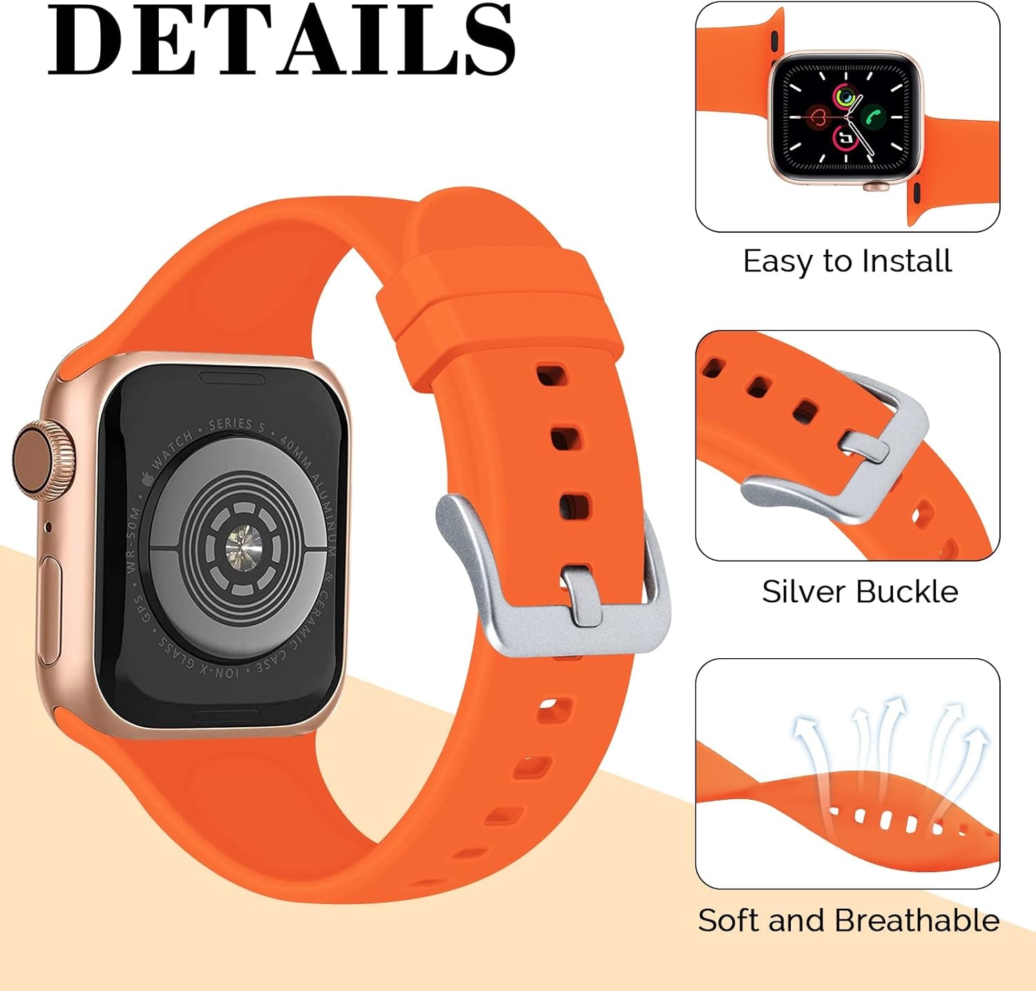 10 Pack Compatible with Apple Watch Bands 38Mm 40Mm 41Mm 42Mm 44Mm 45Mm, Soft Silicone Watch Band for Iwatch Series SE 8 7 6 5 4 3 2 1