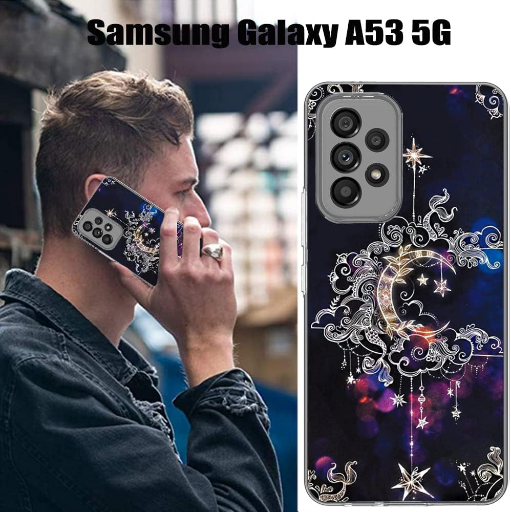DDTKZC for Samsung Galaxy A53 5G Case,Tempered Glass Screen Protector, Shockproof Drop Protective 2 in 1 Hybrid Hard PC Soft TPU Case for Samsung Galaxy A53 5G (Wiccan)