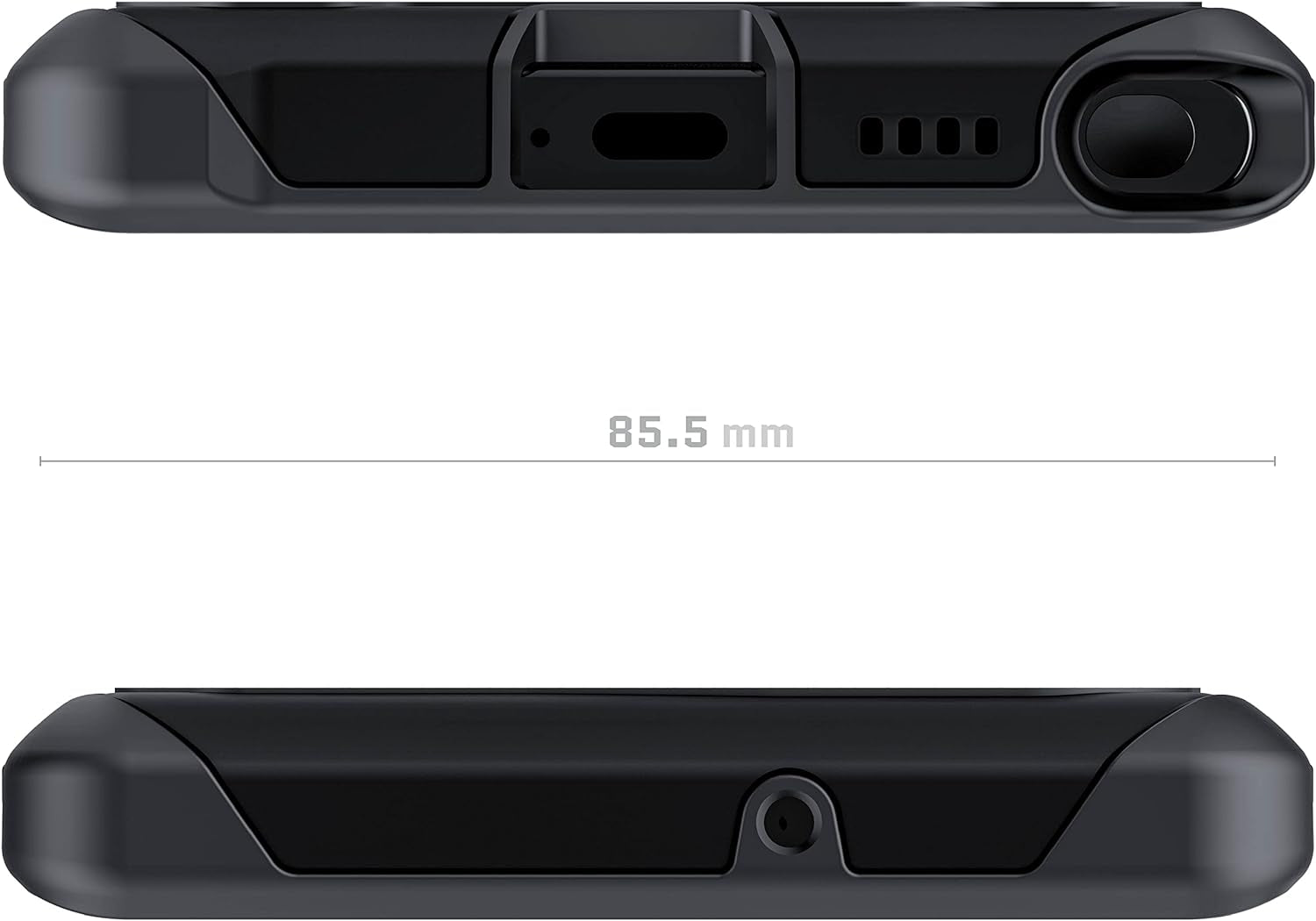 Ghostek ATOMIC Slim S22+ plus Case with Crystal Clear Back and Aluminum Metal Bumper Heavy Duty Protection Wireless Charging Compatible Designed for 2022 Samsung Galaxy S22+ plus 5G (6.6 Inch) (Black)