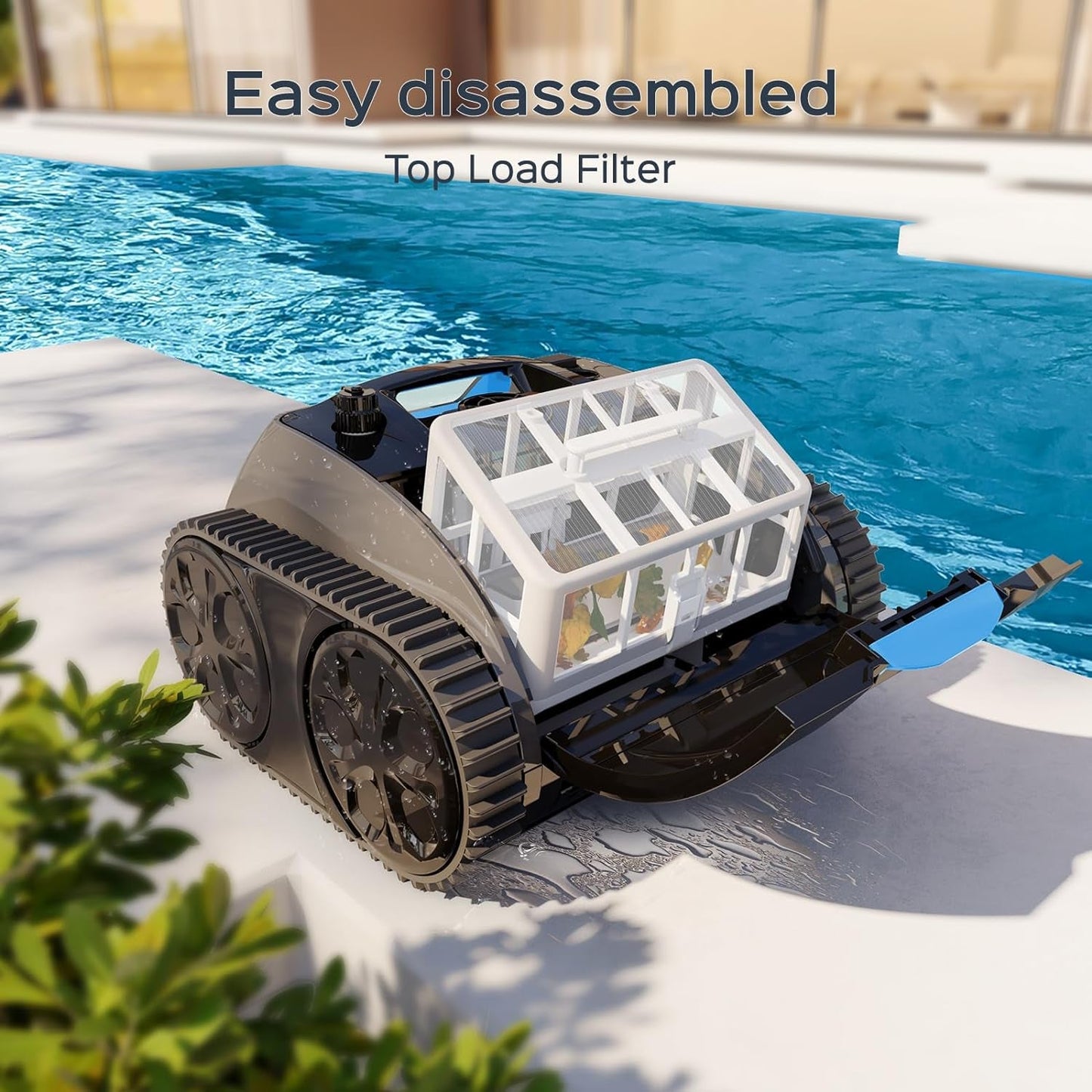 (2024 New) WYBOT C1 Pro Robotic Pool Cleaner Vacuum with APP, Manual Mode Switching & Wall Climbing, 65W Suction Power, 150 Mins, 1614 Sq.Ft, Intelligent Route Planning, Ideal for Inground Pools