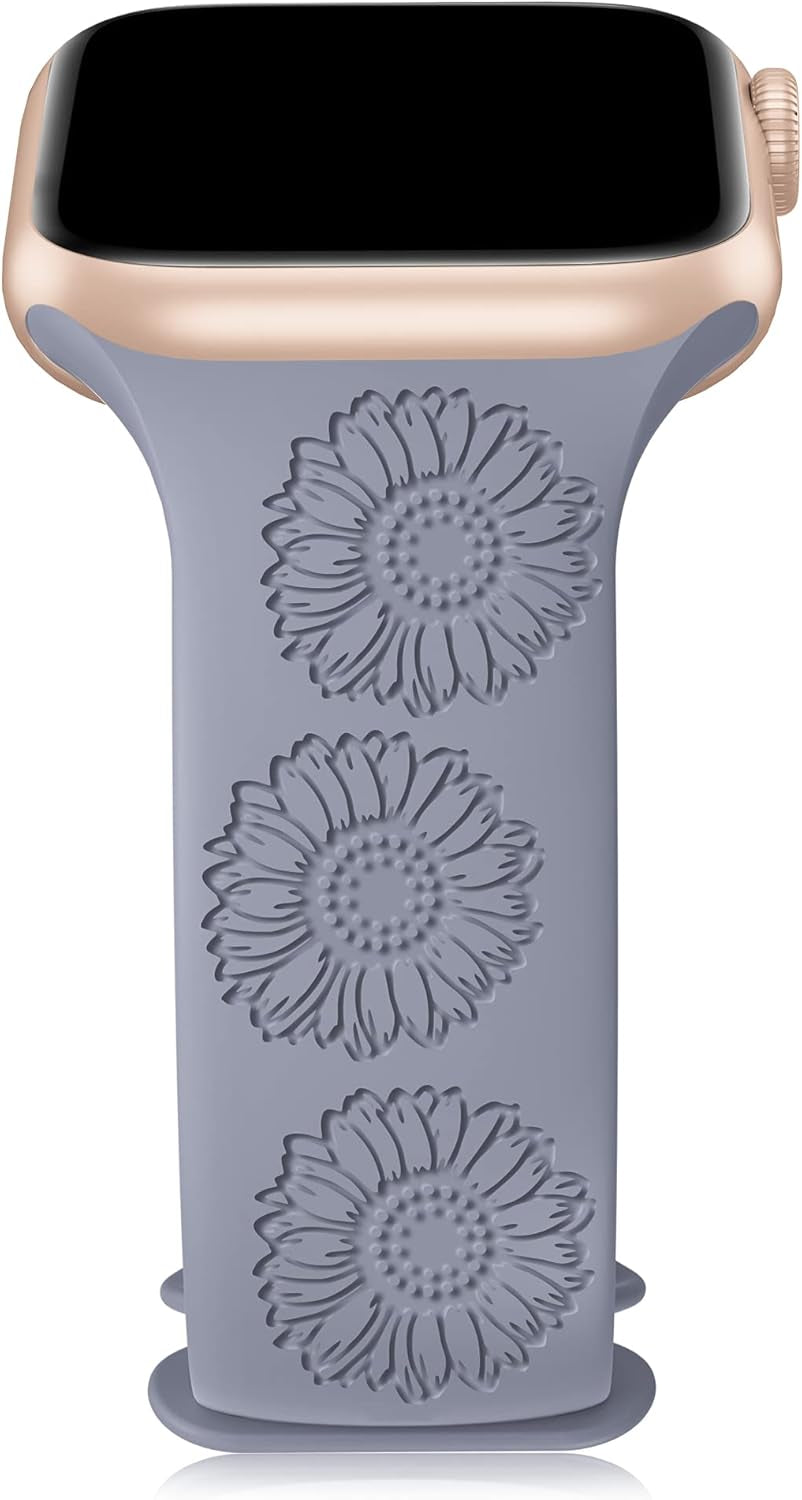 Aopigavi Engraved Designer Sport Bands Compatible with Apple Watch Bands 42Mm 44Mm 38Mm 41Mm 40Mm 45Mm 49Mm, Soft Waterproof Silicone Strap Wristband for Iwatch Ultra/Se Series 8/7/6/5/4/3/2/1