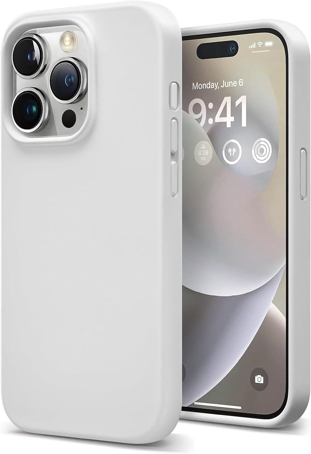 Coolfrog for Iphone 15 Pro Case, Compatible with Magsafe, 6.1" Silicone Shockproof Military-Grade Protection, Magnetic Phone Case for Men Women, Clove Purple  CoolFrog White  