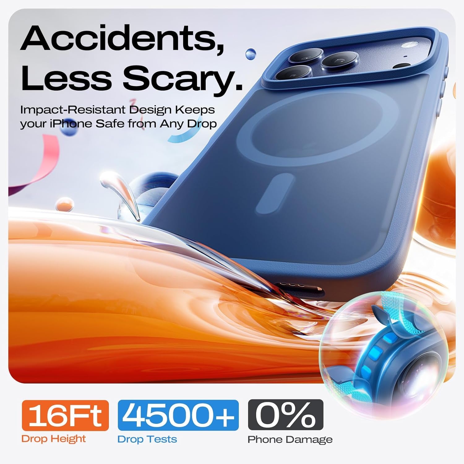 LISEN 3 in 1 Shockproof for Iphone 17 Pro Max Case [2025 Upgrade] (Compatible with Magsafe & Shockproof Military-Grade Protection) Magnetic Phone Cover Funda Para Iphone 17 Pro Max, 3-Color Set