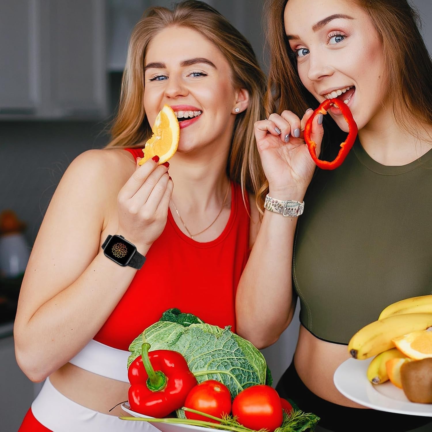 Flower Engraved Print Bands Compatible with Apple Watch Band 40Mm 41Mm 38Mm 42Mm 44Mm 45Mm 49Mm Women, Fancy Soft Silicone Sport Strap for Iwatch Series 9 Ultra 2 SE Ultra 8 7 6 5 4 3 2 1