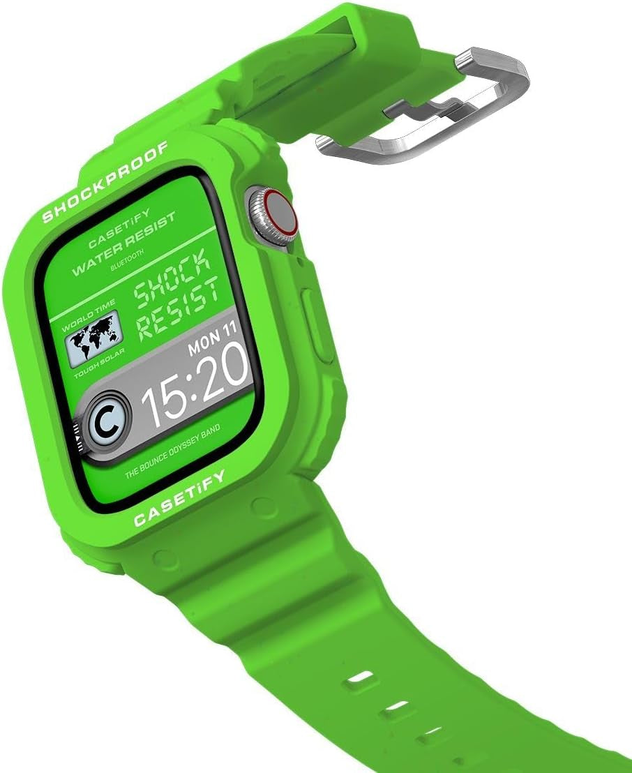 Casetify Bounce Odyssey Watch Band Compatible with Apple Watch - 40Mm/41Mm/44Mm/45Mm - Black/Silver/Bubble Gum/Electric Blue