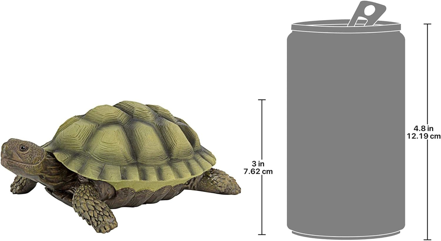 Design Toscano QM91887611 Gilbert the Box Turtle Indoor/Outdoor Garden Decor Animal Statue Set of Two, 57 Inches Wide, 9 Inches Deep, 3 Inches High, Handcast Polyresin, Green Painted Finish  Design Toscano   