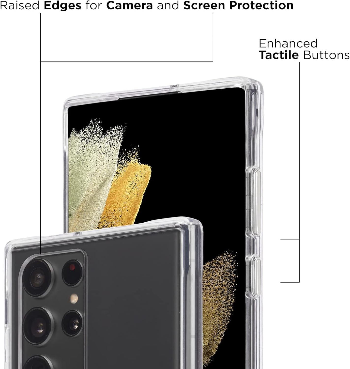 Case-Mate - TWINKLE OMBRE - Case for Samsung Galaxy S22 Ultra - Reflective Foil Elements - 10 Ft Drop Protection - 6.8 Inch - Stardust