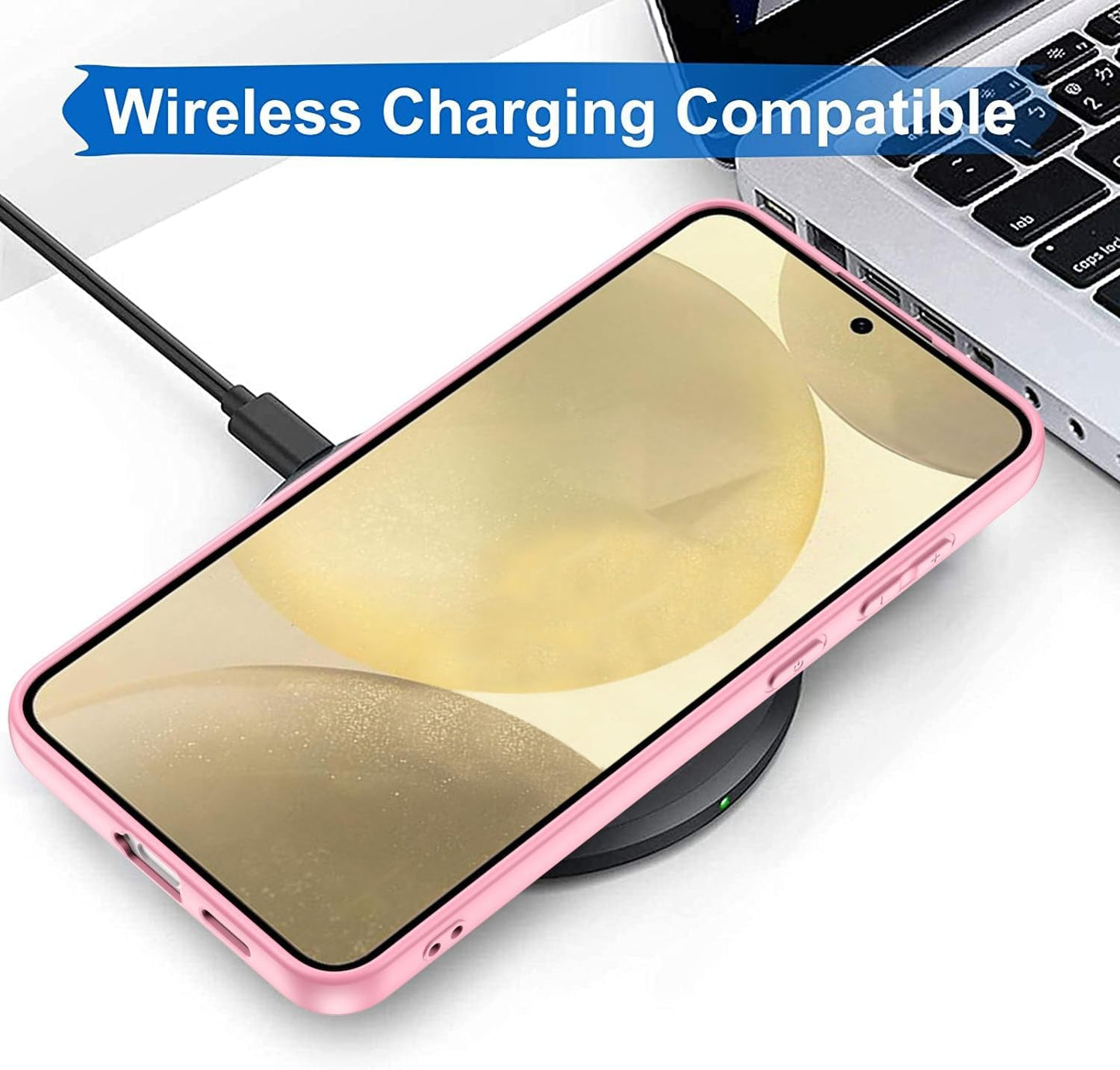 (8 Pack) for Samsung Galaxy S24 5G Case, Soft Silicone Gel Bumper Shell Shockproof Full Body Protection Phone Case Cover, Red, Black, Dark Blue, Yellow, Pink, White, Green, Purple