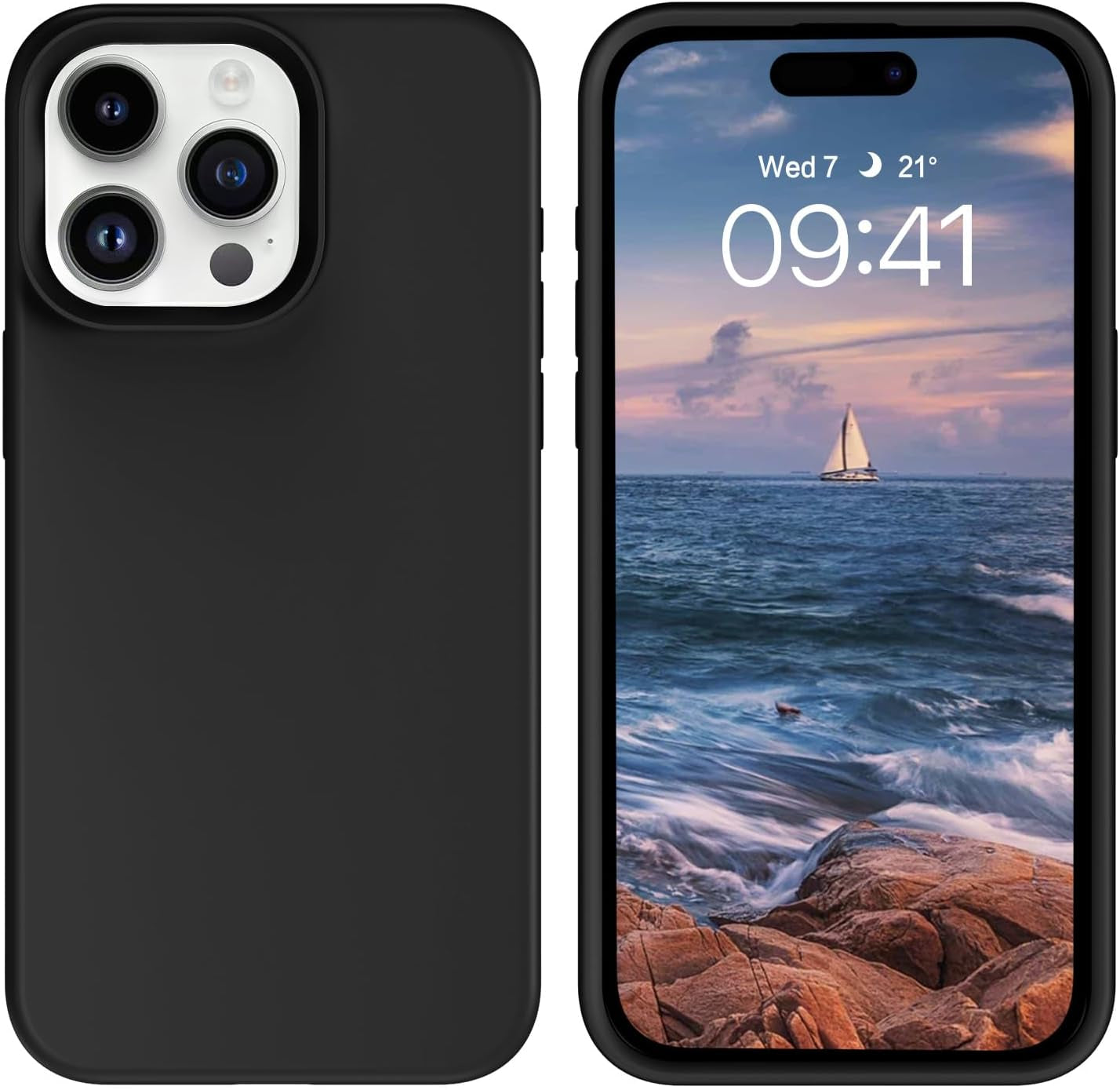 BENTOBEN for Iphone 15 Pro Case, Iphone 15 Pro Phone Case, Soft Silicone Gel Bumper Shockproof Phone Case, Anti-Scratch Protective Case Cover with Microfiber Lining for Iphone 15 Pro 6.1", Hot Pink  BENTOBEN   