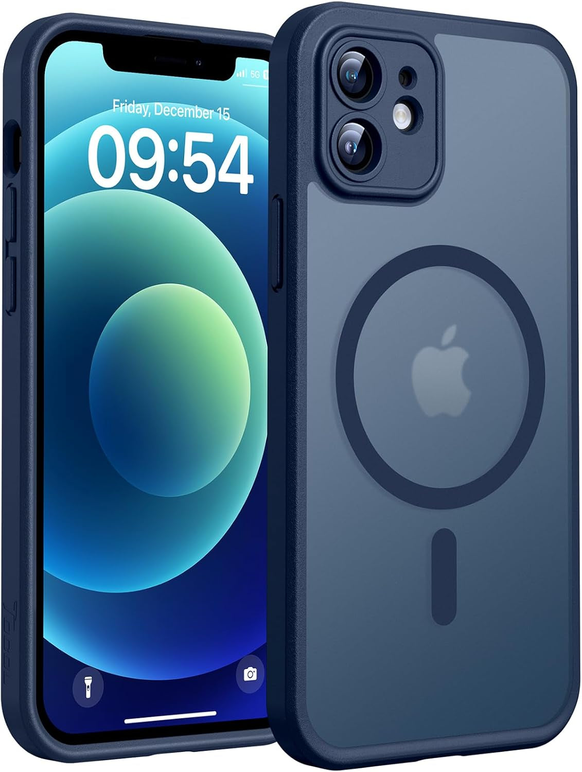 TOCOL for Iphone 17 Pro Case, Compatible with Magsafe, Full Camera Protection, Built-In Magnetic Ring, Drop Protection, Translucent Matte Phone Case for Iphone 17 Pro 6.3 Inch (Black)