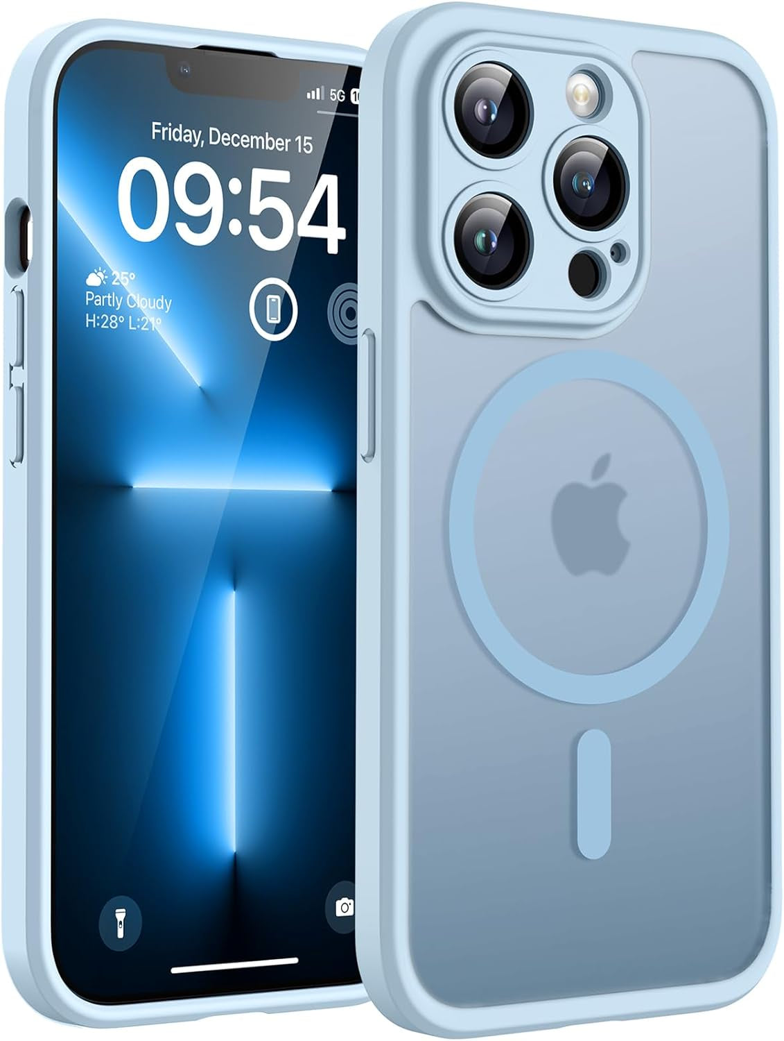 TOCOL for Iphone 17 Pro Case, Compatible with Magsafe, Full Camera Protection, Built-In Magnetic Ring, Drop Protection, Translucent Matte Phone Case for Iphone 17 Pro 6.3 Inch (Black)