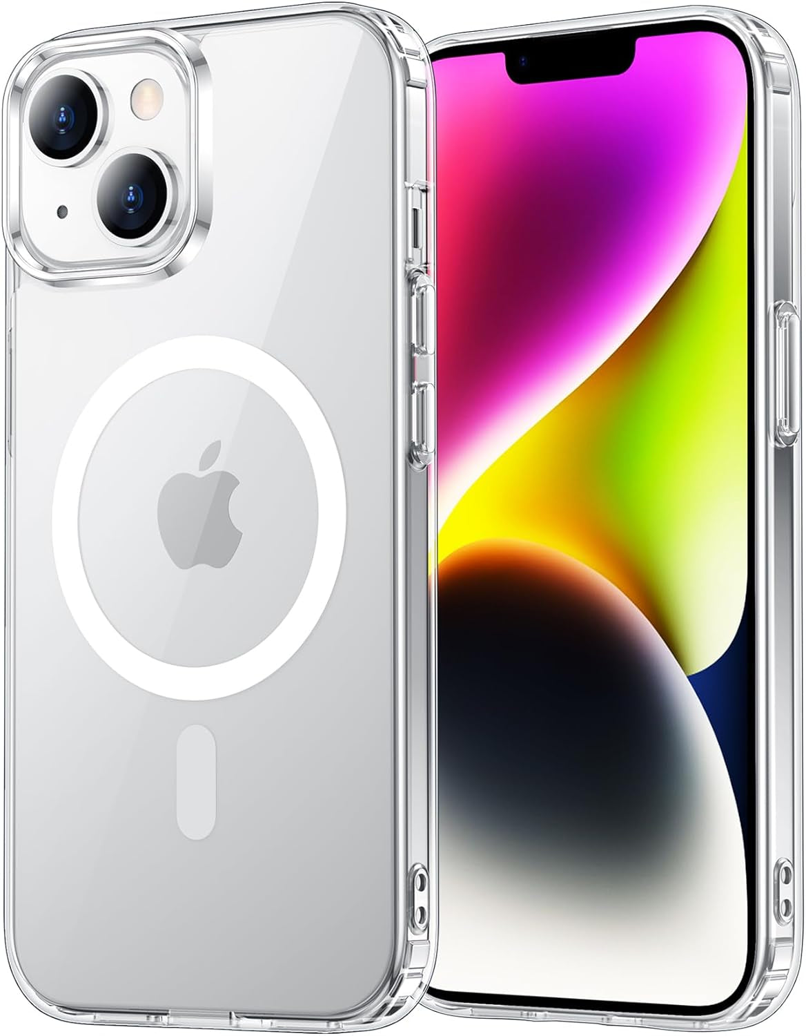 Temdan for Iphone 17 Pro Max Case Clear with Screen Protector, Compatible with Magsafe, Anti-Yellowing, Military-Grade Protection, Shockproof Slim Magnetic Phone Case Cover, Transparent