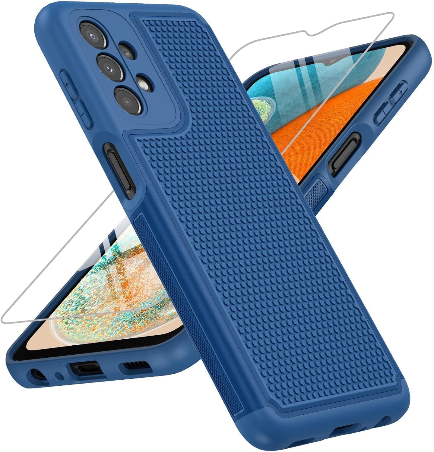 FNTCASE for Samsung Galaxy A25 Case: Galaxy A25 5G Phone Case Dual Layer Protective Phone Cover Rugged Full Body Drop Protection Shockproof Phone Case(Black)