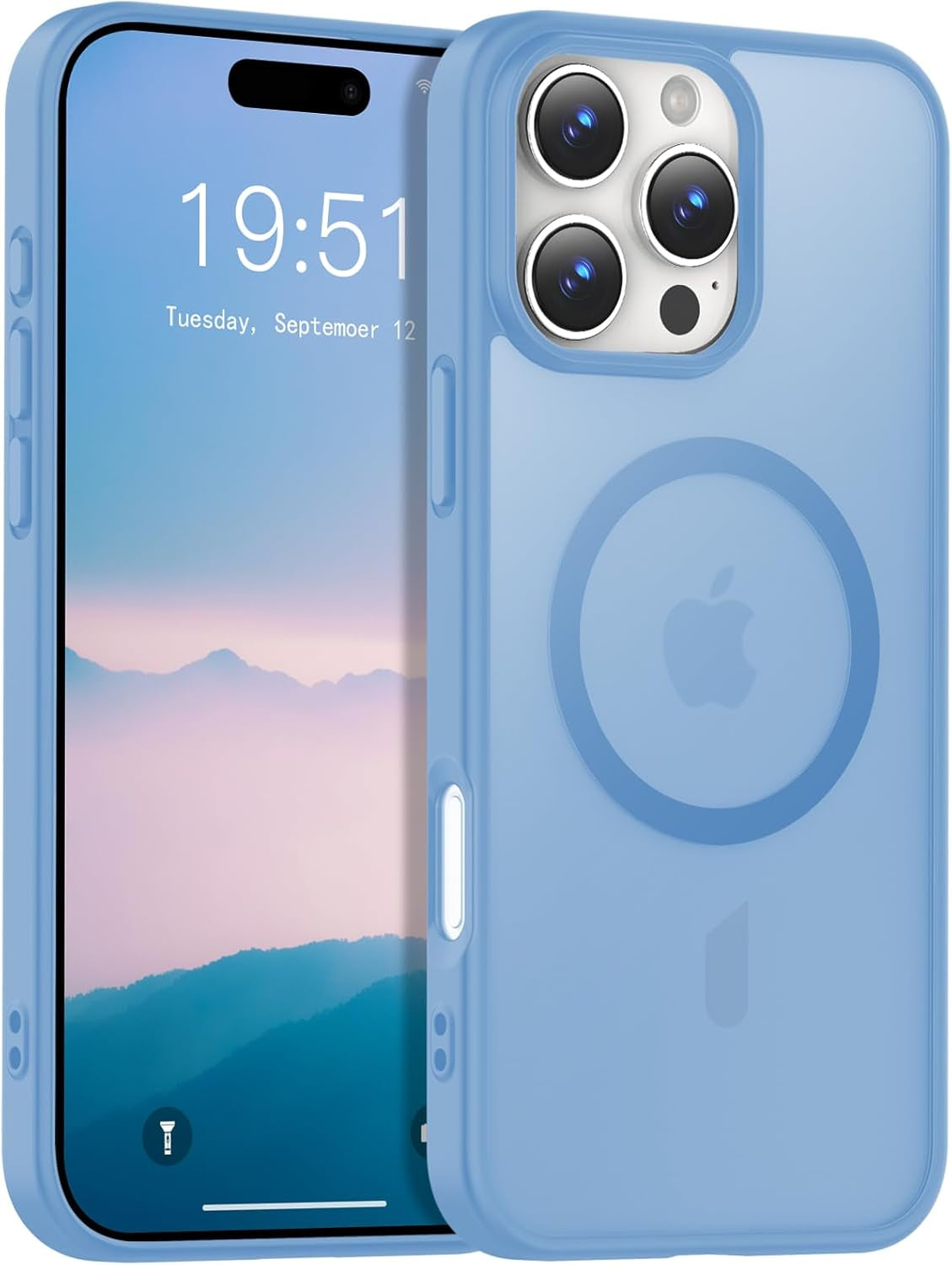 Temdan for Iphone 17 Pro Max Case Clear with Screen Protector, Compatible with Magsafe, Anti-Yellowing, Military-Grade Protection, Shockproof Slim Magnetic Phone Case Cover, Transparent