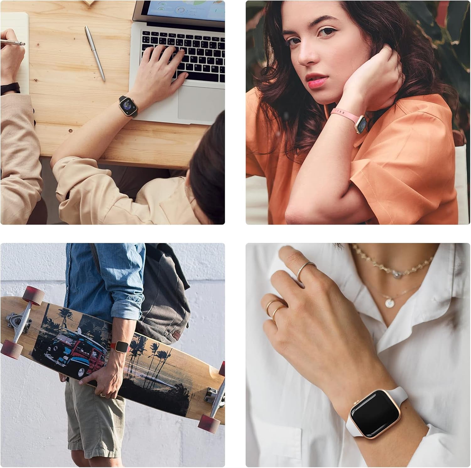 5 Pack Slim Sport Bands Compatible with Apple Watch Band 38Mm 40Mm 41Mm 42Mm 44Mm 45Mm 49Mm for Women Men,Soft Silicone Thin Narrow Skinny Cute Strap for Iwatch Series Ultra 8 7 6 5 4 3 2 SE